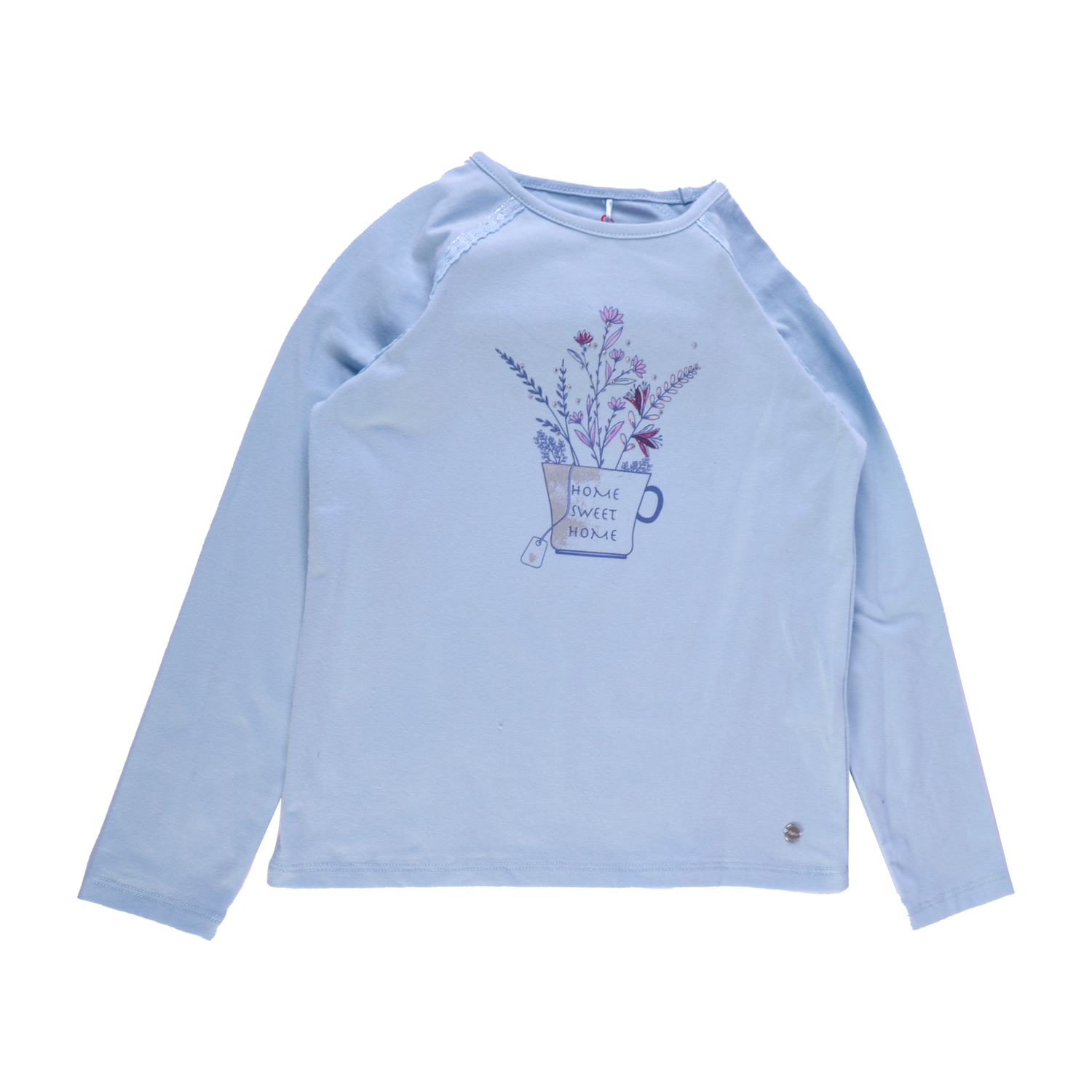 POLERA MANGA LARGA NIÑA PILLÍN PVX625CEL CELESTE - 1