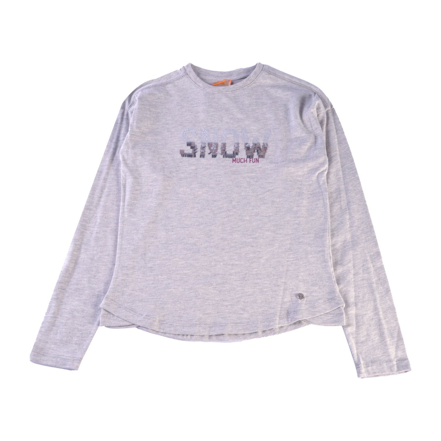 POLERA MANGA LARGA ALGODÓN NIÑA PILLÍN TVX605MLG GRIS CLARO - 1