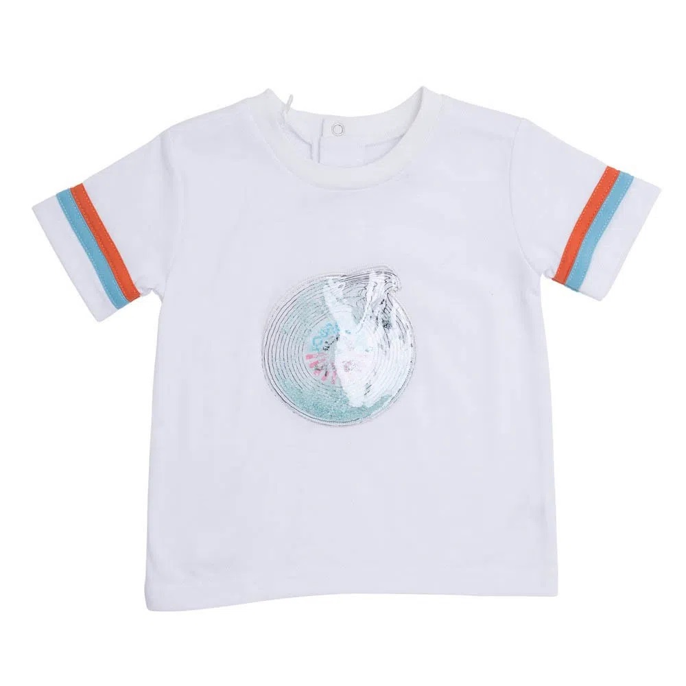 POLERA CON APLICACION CON AGUA BLANCO PILLIN - 1