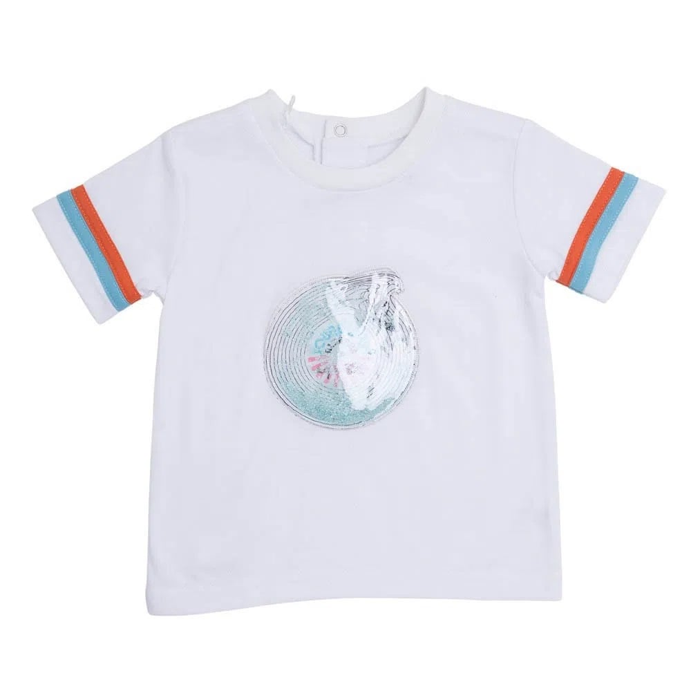 POLERA CON APLICACION CON AGUA BLANCO PILLIN - 1