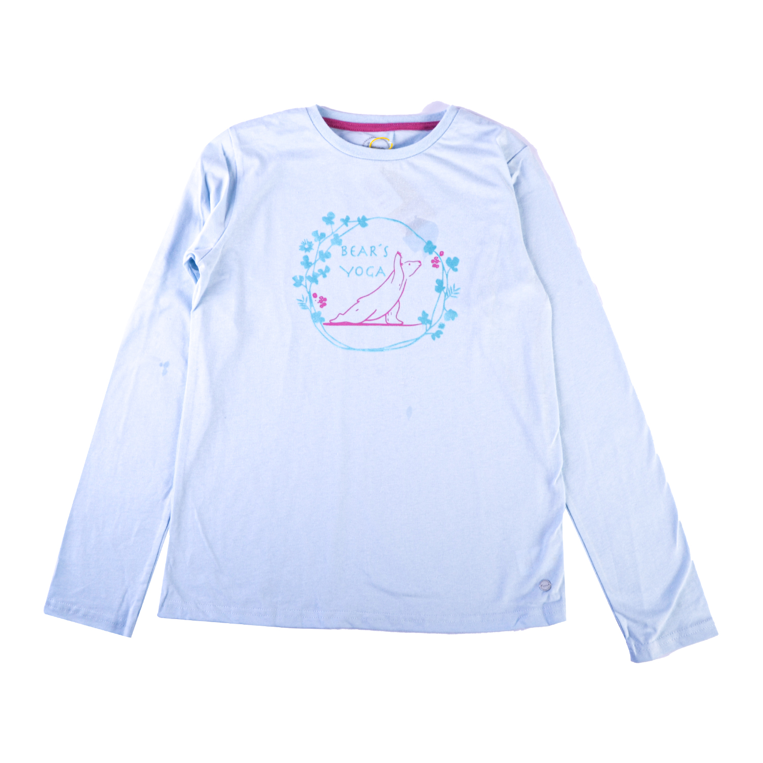 POLERA MANGA LARGA ALGODÓN NIÑA PILLÍN PVX604CEL CELESTE - 1