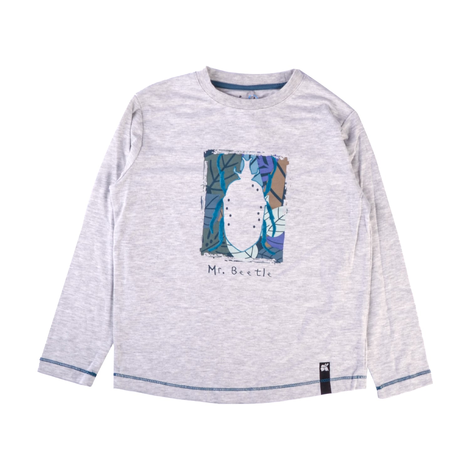 POLERA MANGA LARGA NIÑO PILLÍN PVX627MLG GRIS CLARO - 1