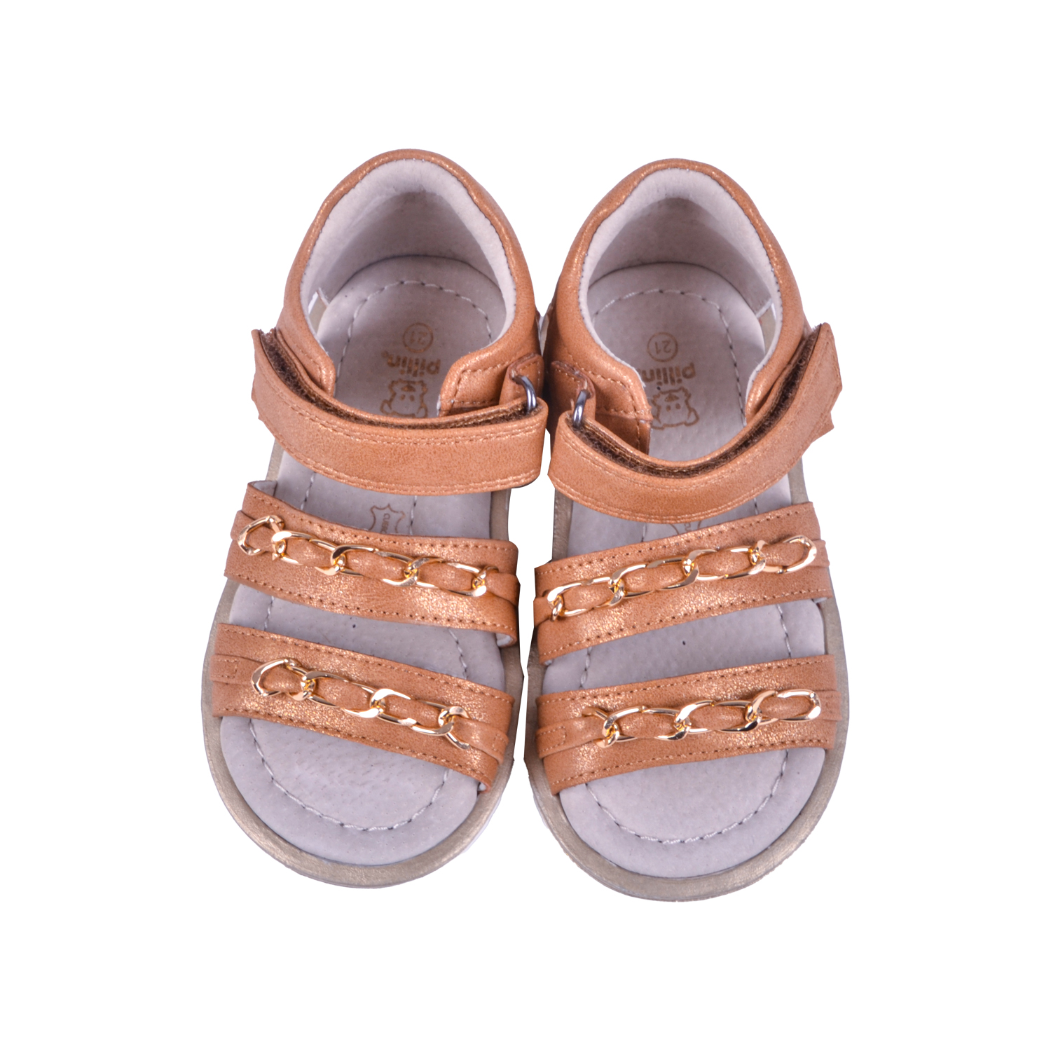 SANDALIAS NIÑA PILLÍN BEBE CAFÉ - 2