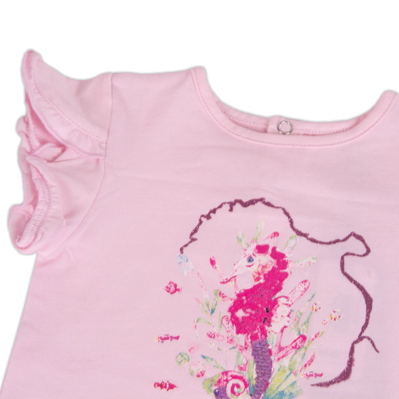 POLERA MANGA CORTA ALGODÓN NIÑA PILLÍN PVY632-23ROS BEBE ROSADO - 2