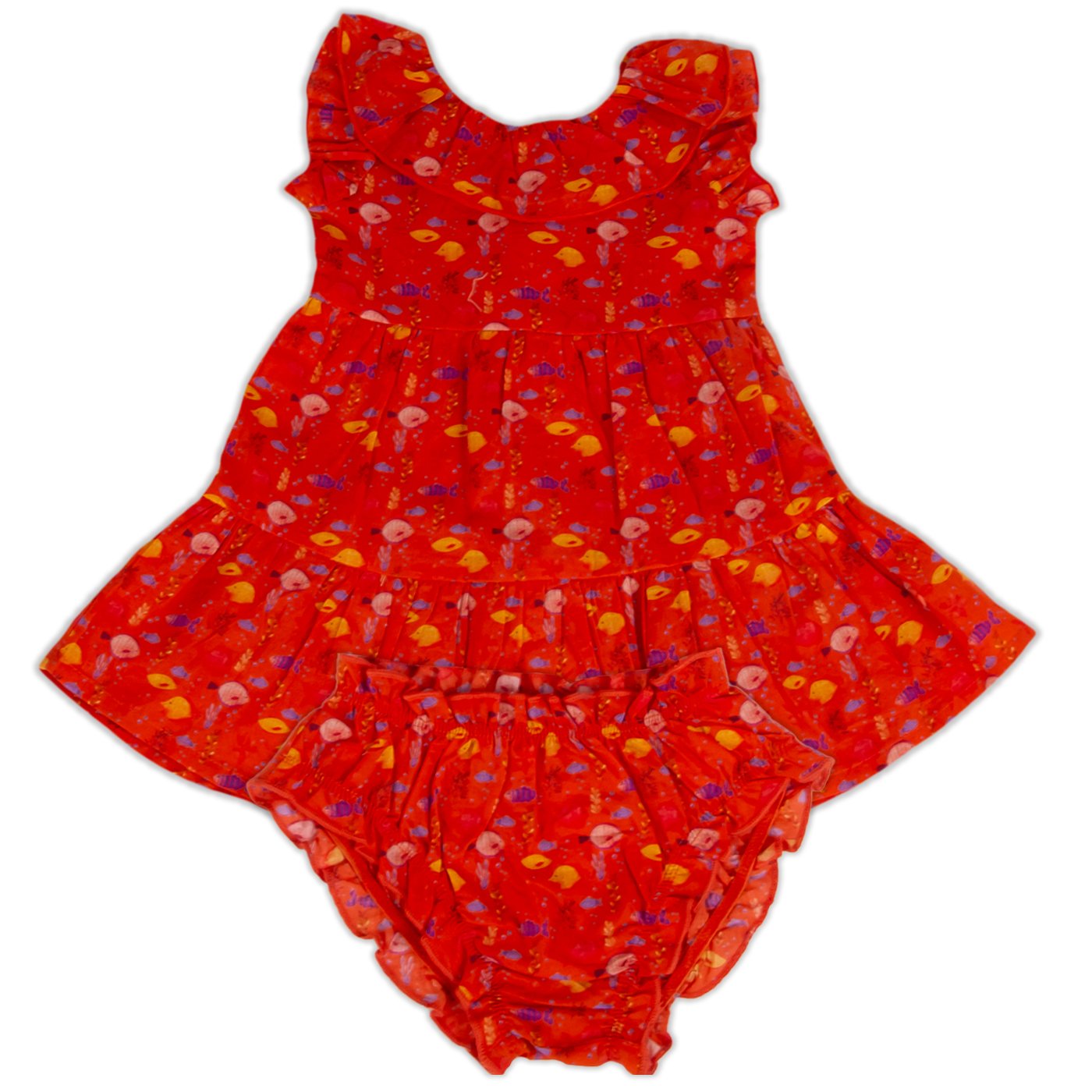 VESTIDO ALGODON NIÑA PILLIN NARANJO PVY811-23NAR BEBE NARANJA - 1