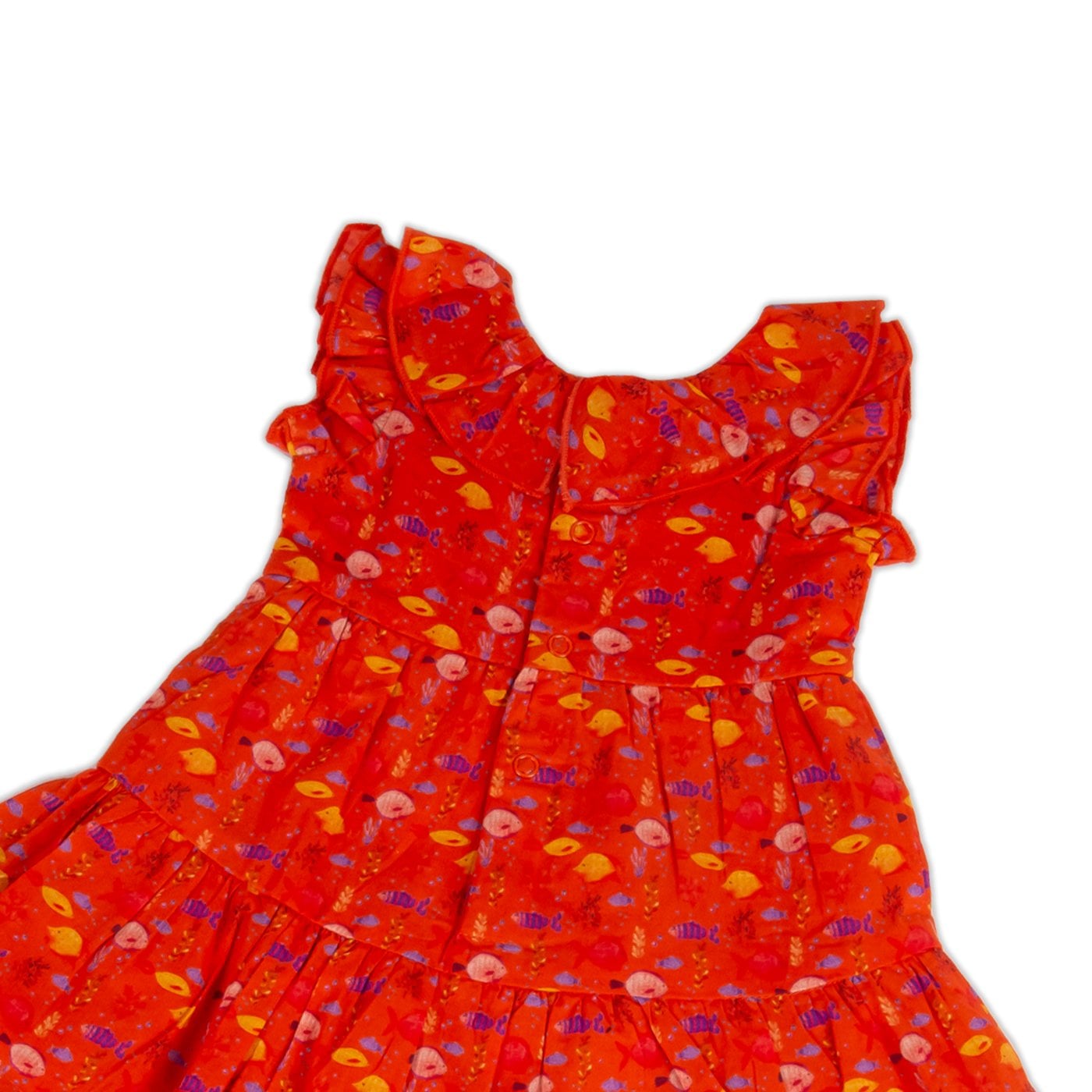 VESTIDO ALGODON NIÑA PILLIN NARANJO PVY811-23NAR BEBE NARANJA - 2