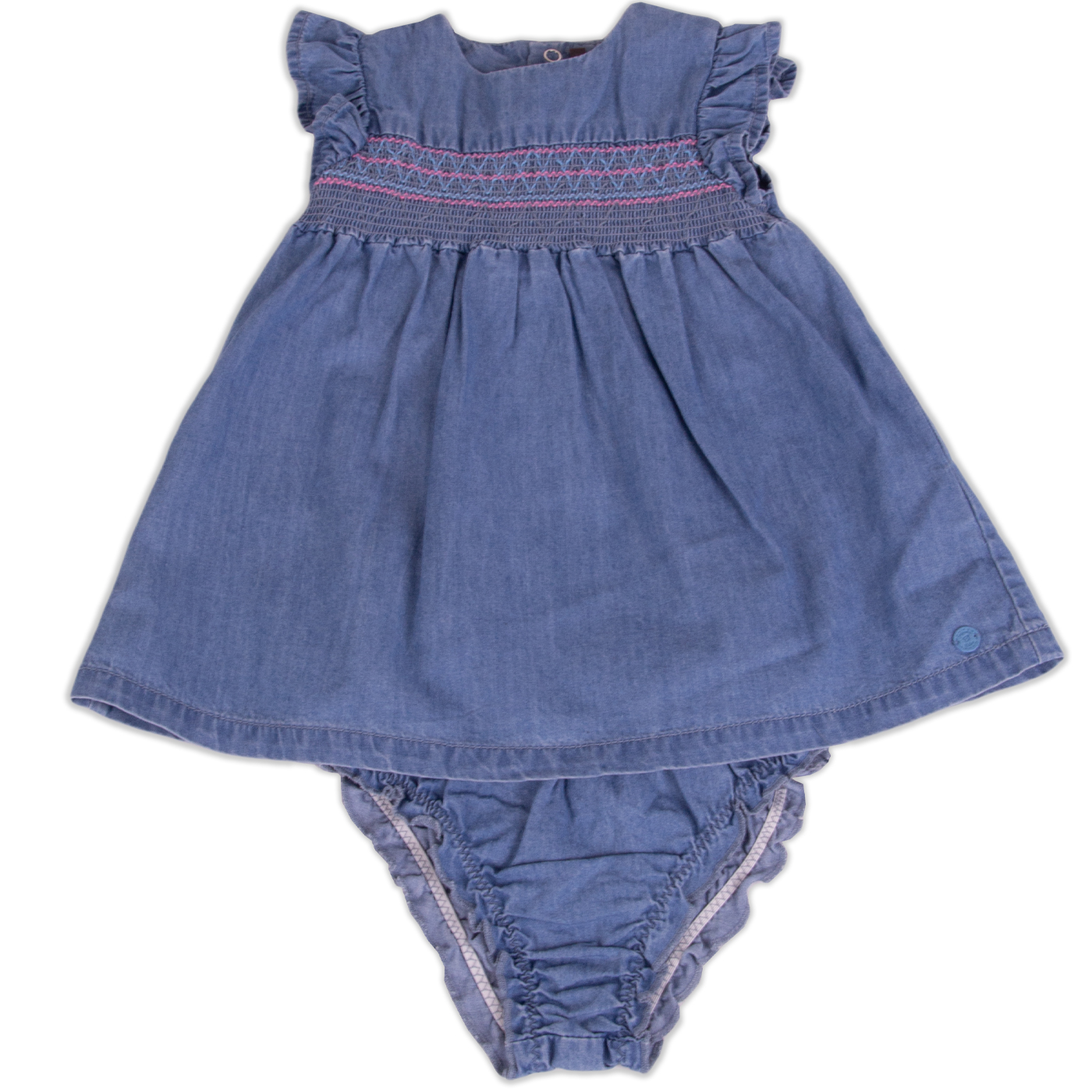 VESTIDO ALGODON NIÑA PILLIN DENIM PVY713-23DEN BEBE - 1