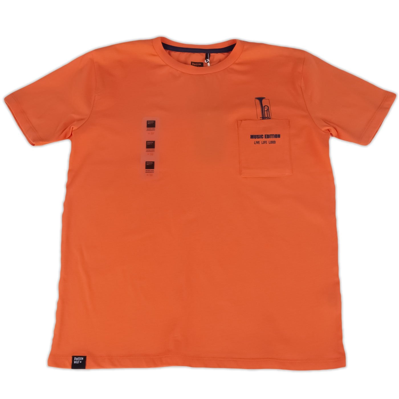 POLERA MANGA CORTA ALGODÓN NIÑO PILLÍN TVY607-23NAR NARANJA - 1