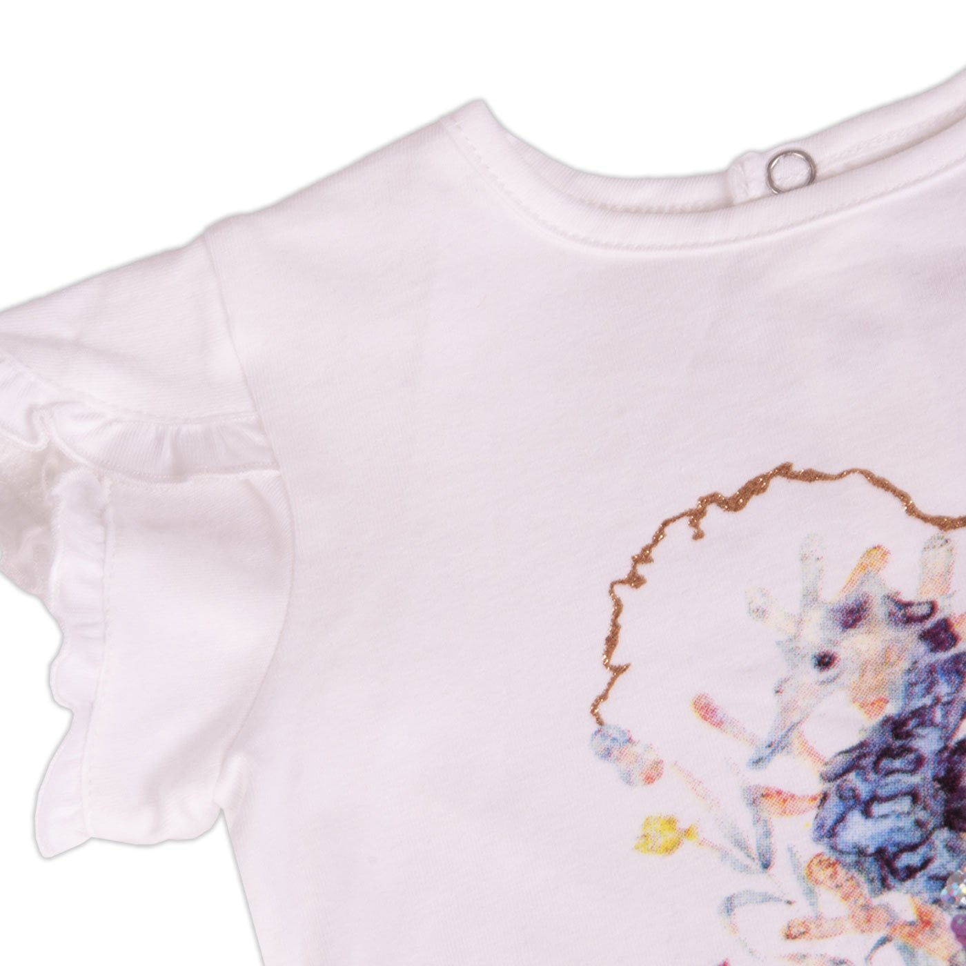 POLERA MANGA CORTA ALGODÓN NIÑA PILLÍN PVY632-23BCO BEBE BLANCO - 2