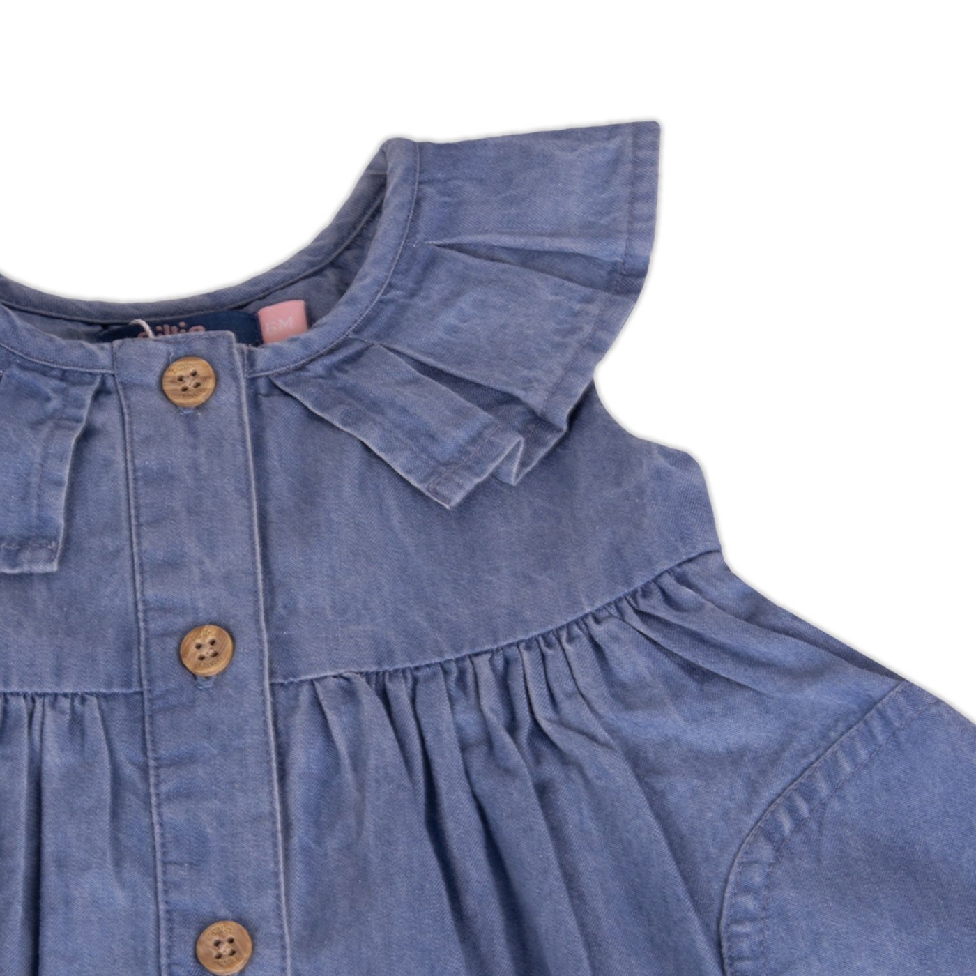 VESTIDO ALGODON NIÑA PILLIN CELESTE PVY723-23CEL CALZON BEBE - 2