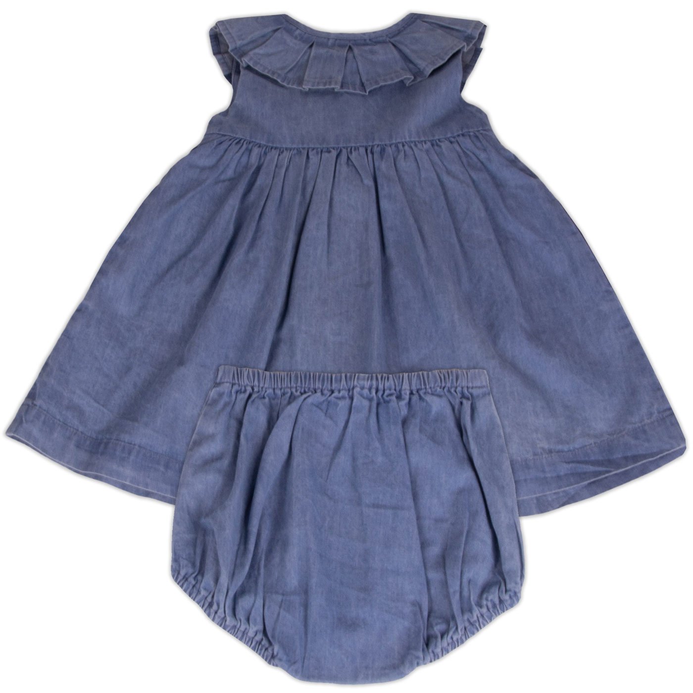 VESTIDO ALGODON NIÑA PILLIN CELESTE PVY723-23CEL CALZON BEBE - 3
