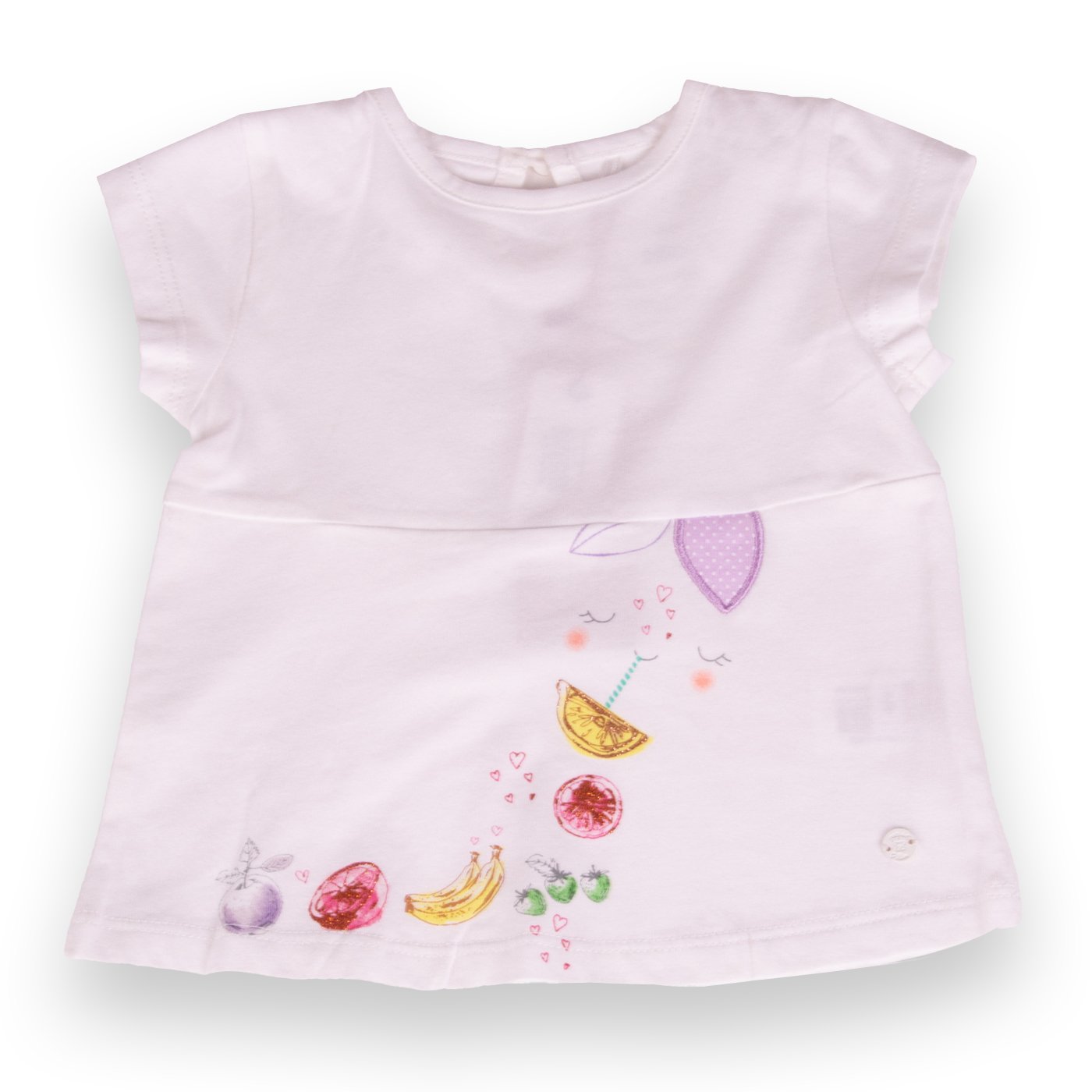 POLERA MANGA CORTA NIÑA PILLÍN PVY638-23BCO BEBE BLANCO - 1