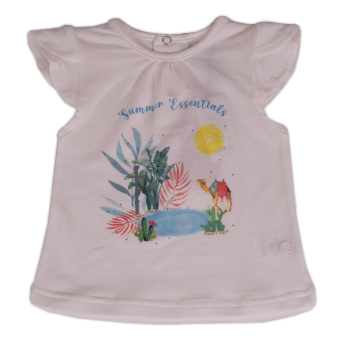 POLERA MANGA CORTA NIÑA PILLÍN PVY645-23BCO BEBE BLANCO - 1