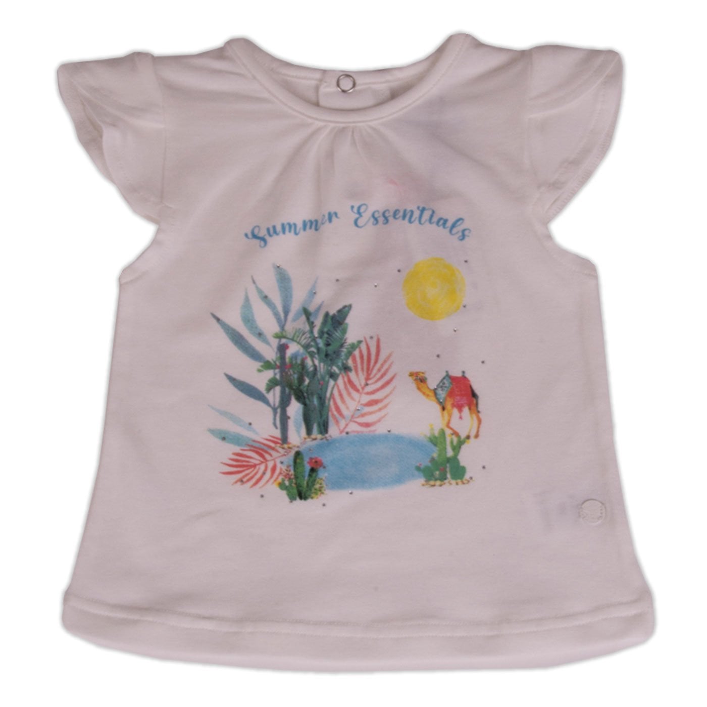 POLERA MANGA CORTA NIÑA PILLÍN PVY645-23BCO BEBE BLANCO - 1