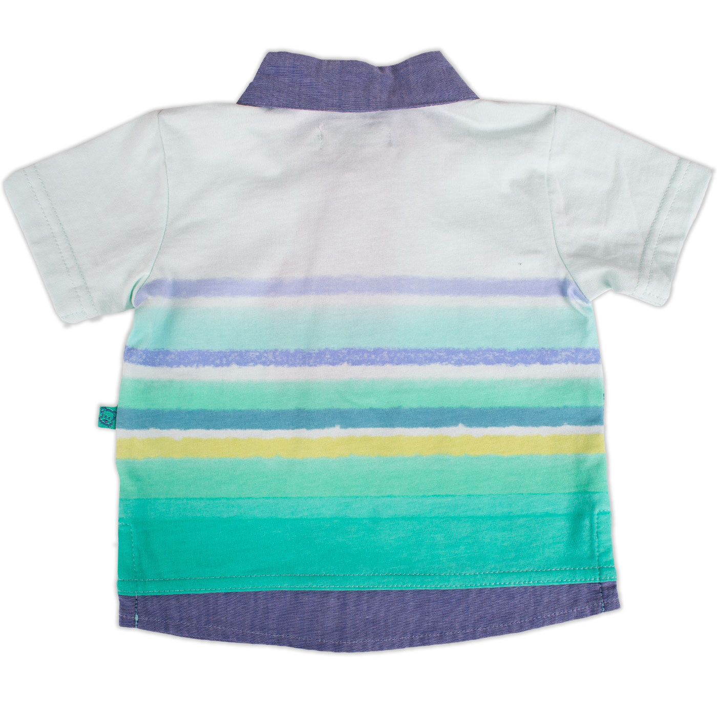 POLERA MANGA CORTA ALGODÓN NIÑO PILLÍN PVY635-23AQU BEBE AGUA - 3