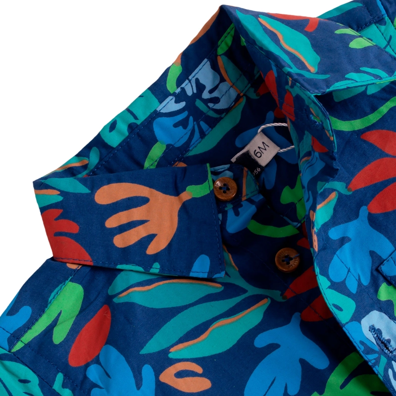 CAMISA MANGA CORTA ALGODÓN NIÑO PILLÍN PVY822-23AZU BEBE AZUL - 2
