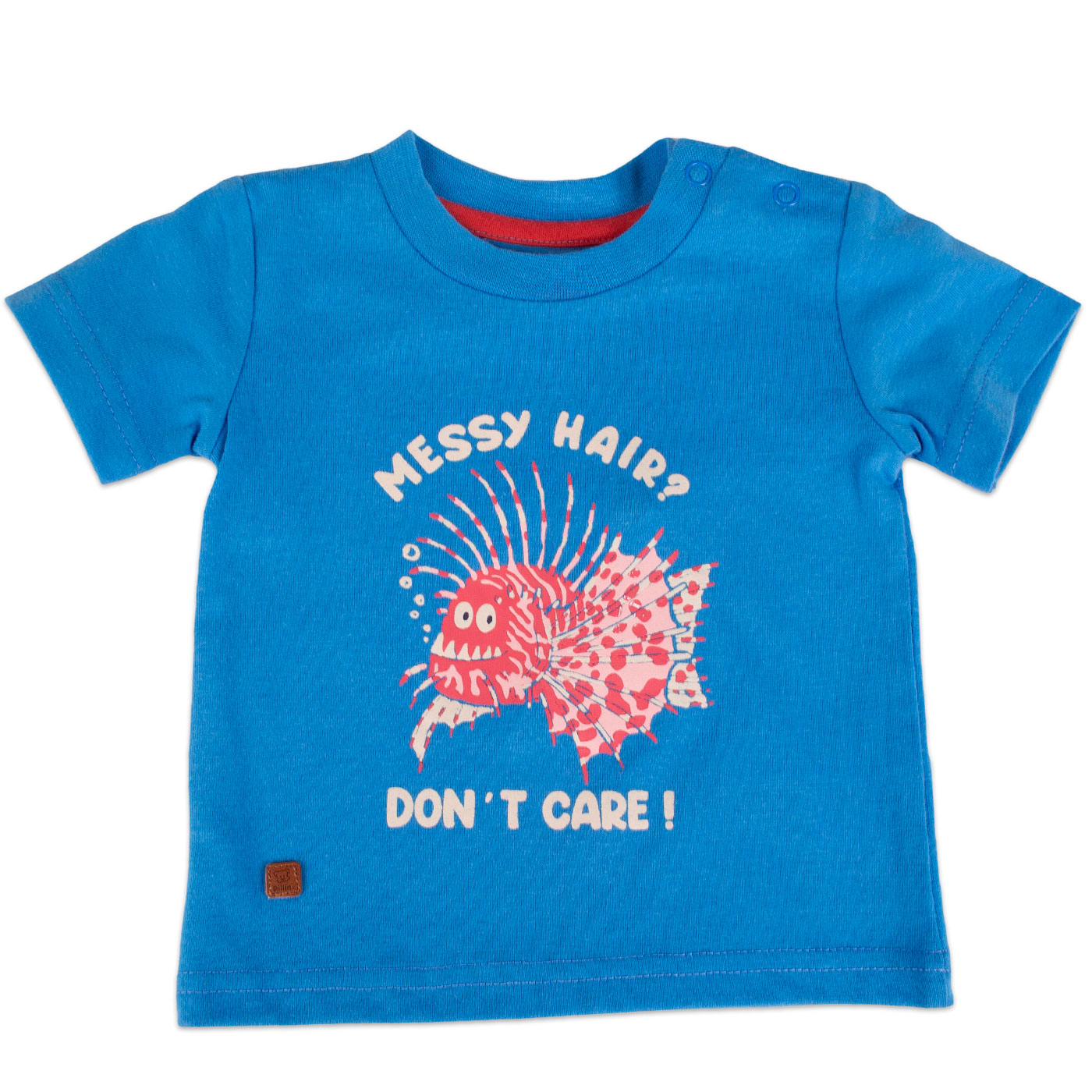POLERA MANGA CORTA ALGODÓN NIÑO PILLÍN PVY627-23CAL BEBE TURQUESA - 1