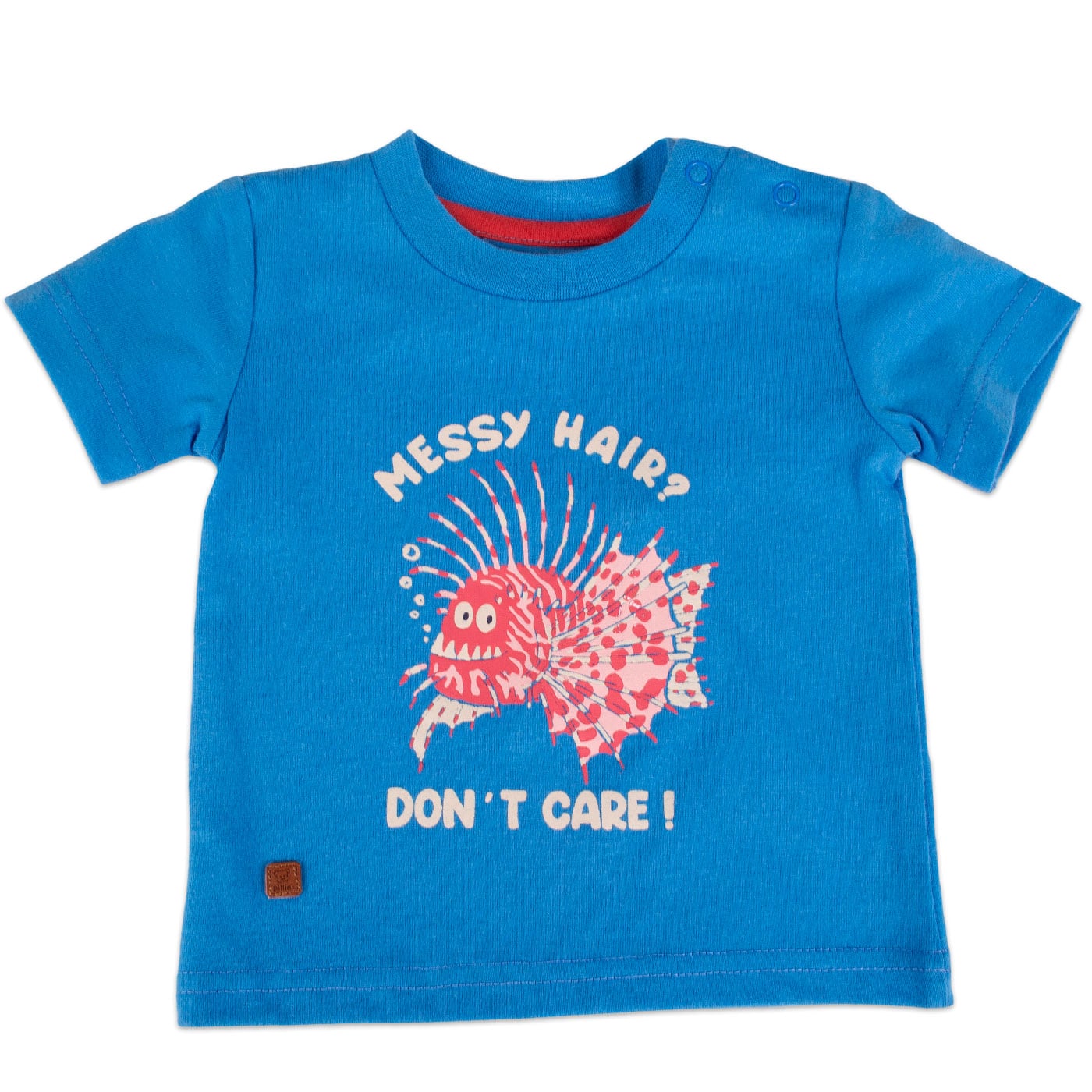 POLERA MANGA CORTA ALGODÓN NIÑO PILLÍN PVY627-23CAL BEBE TURQUESA - 1