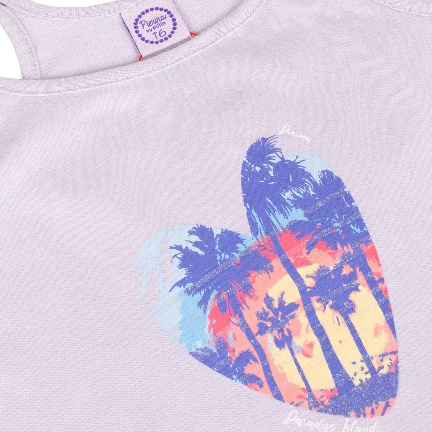 POLERA MANGA CORTA ALGODÓN NIÑA PILLÍN PVY670-23CEL CELESTE - 2
