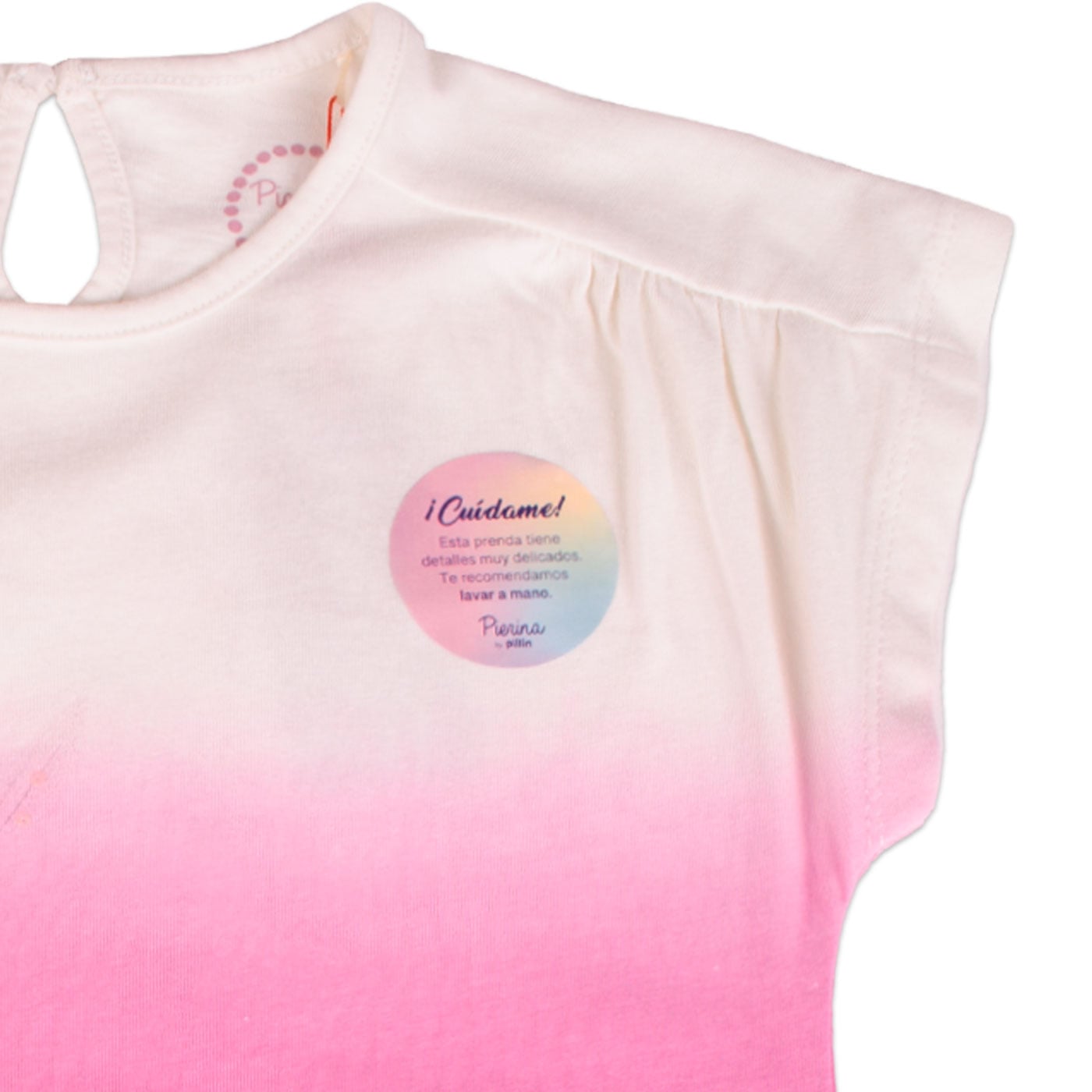 POLERA MANGA CORTA ALGODÓN NIÑA PILLÍN PVY652-23MAG MAGENTA - 2