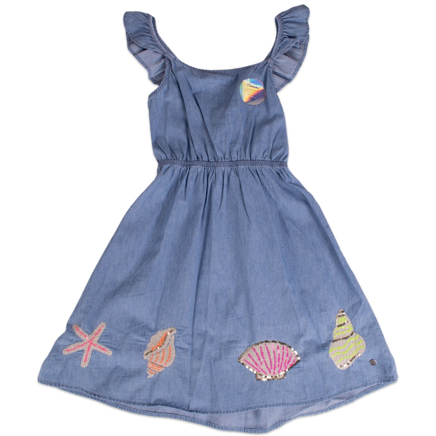 VESTIDO ALGODON NIÑA PILLIN CELESTE PVY727-23CEL - 1