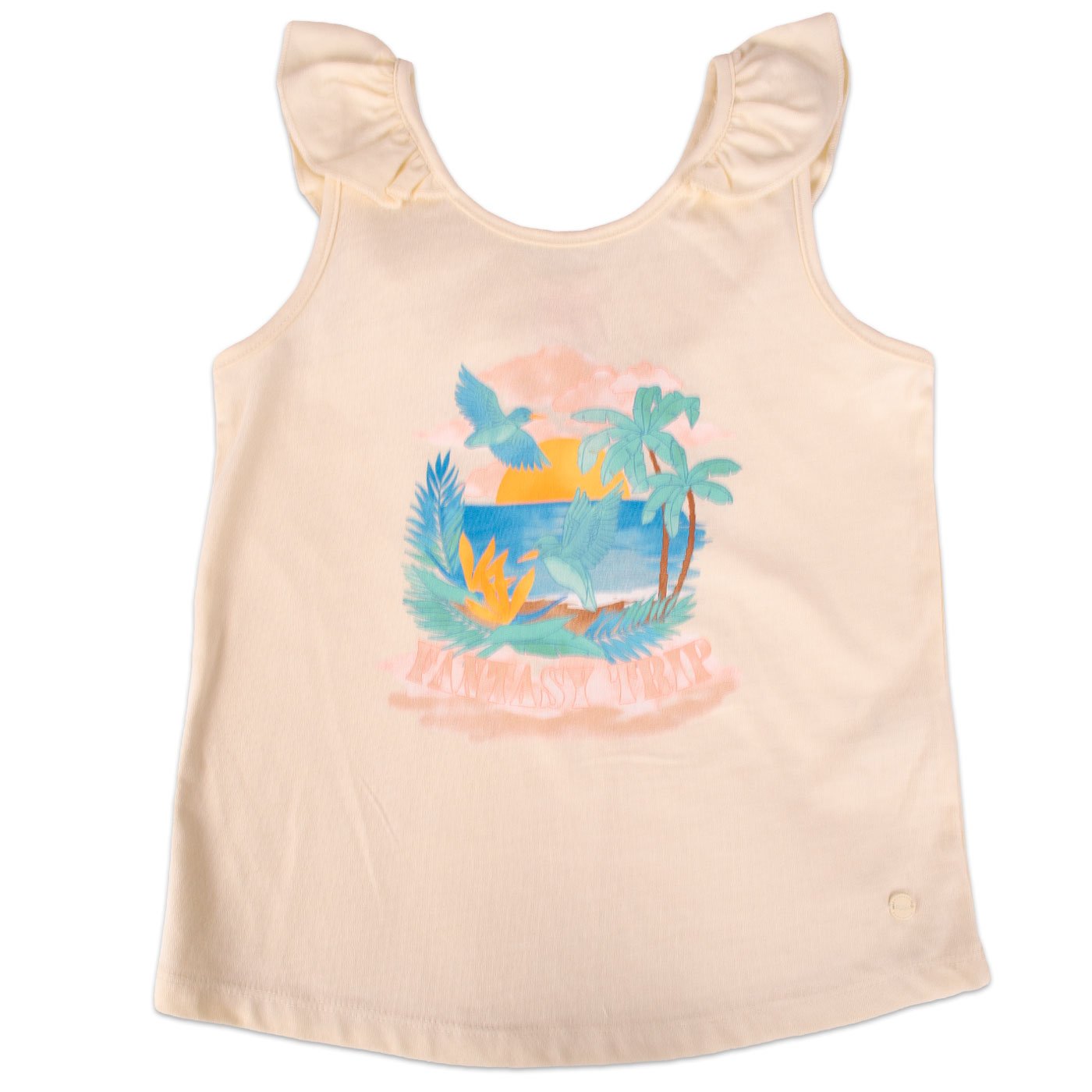 POLERA MANGA CORTA ALGODÓN NIÑA PILLÍN PVY671-23CRU CRUDO - 1