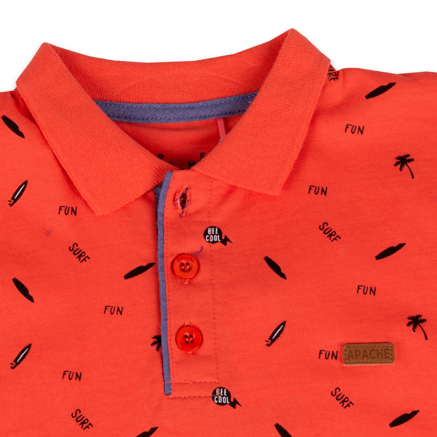 POLERA MANGA CORTA ALGODÓN NIÑO PILLÍN PVY667-23COR CORAL - 2