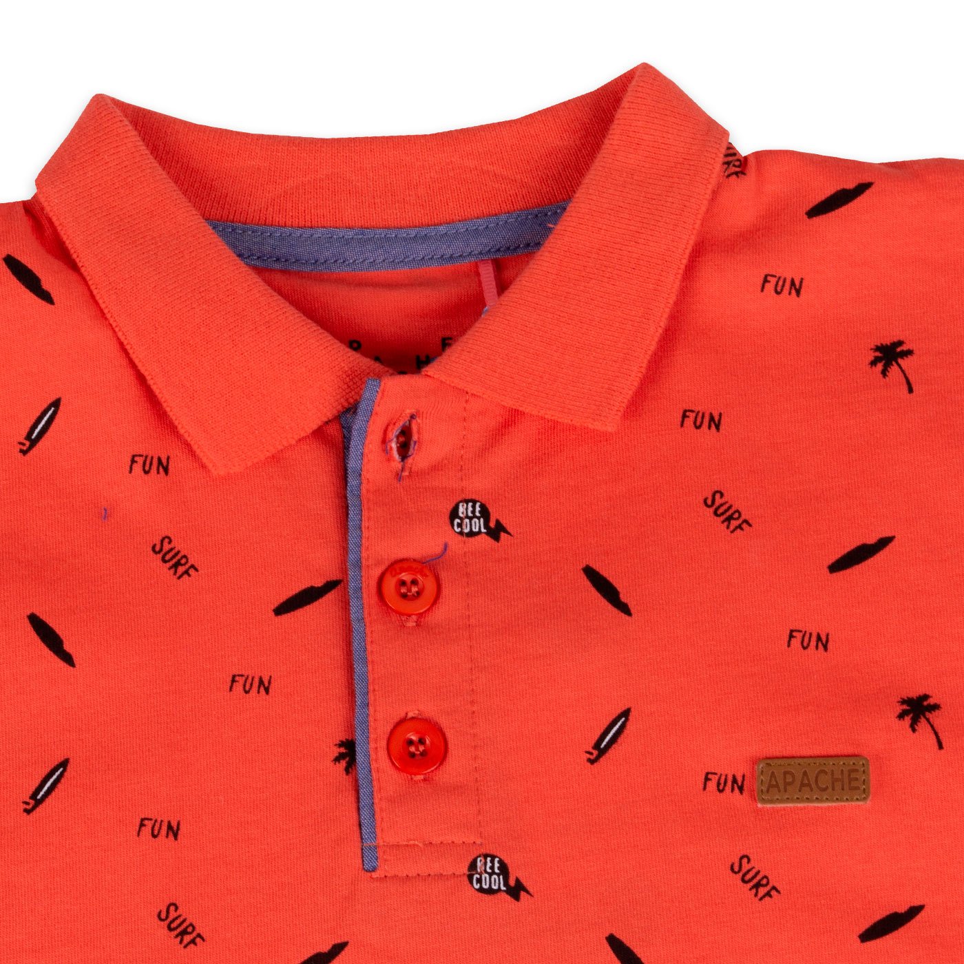POLERA MANGA CORTA ALGODÓN NIÑO PILLÍN PVY667-23COR CORAL - 2