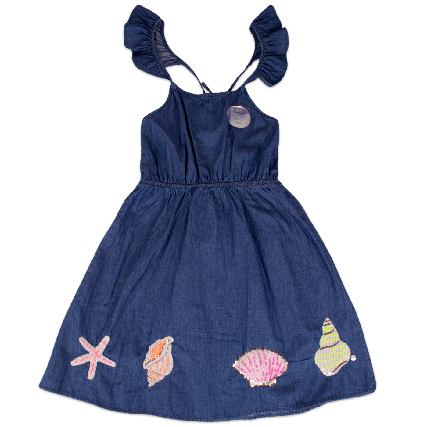 VESTIDO ALGODON NIÑA PILLIN AZUL PVY727-23AZU - 1