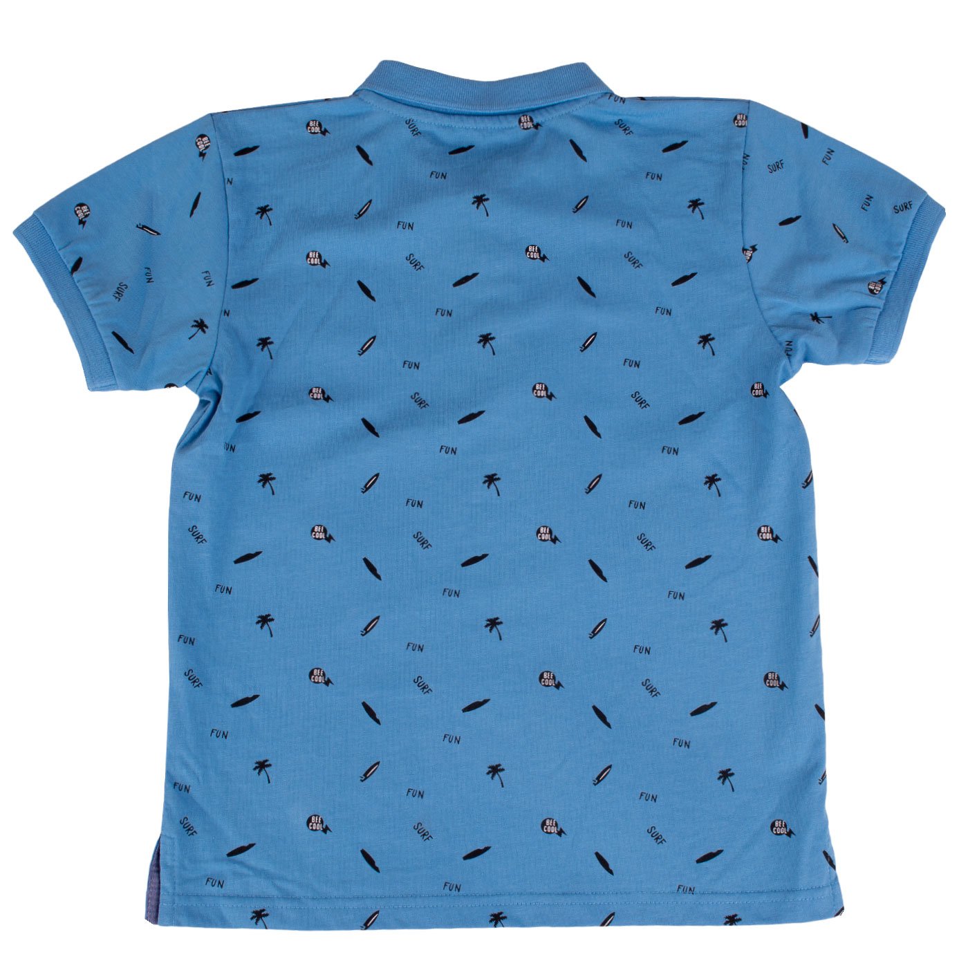 POLERA MANGA CORTA ALGODÓN NIÑO PILLÍN PVY667-23CEL CELESTE - 3