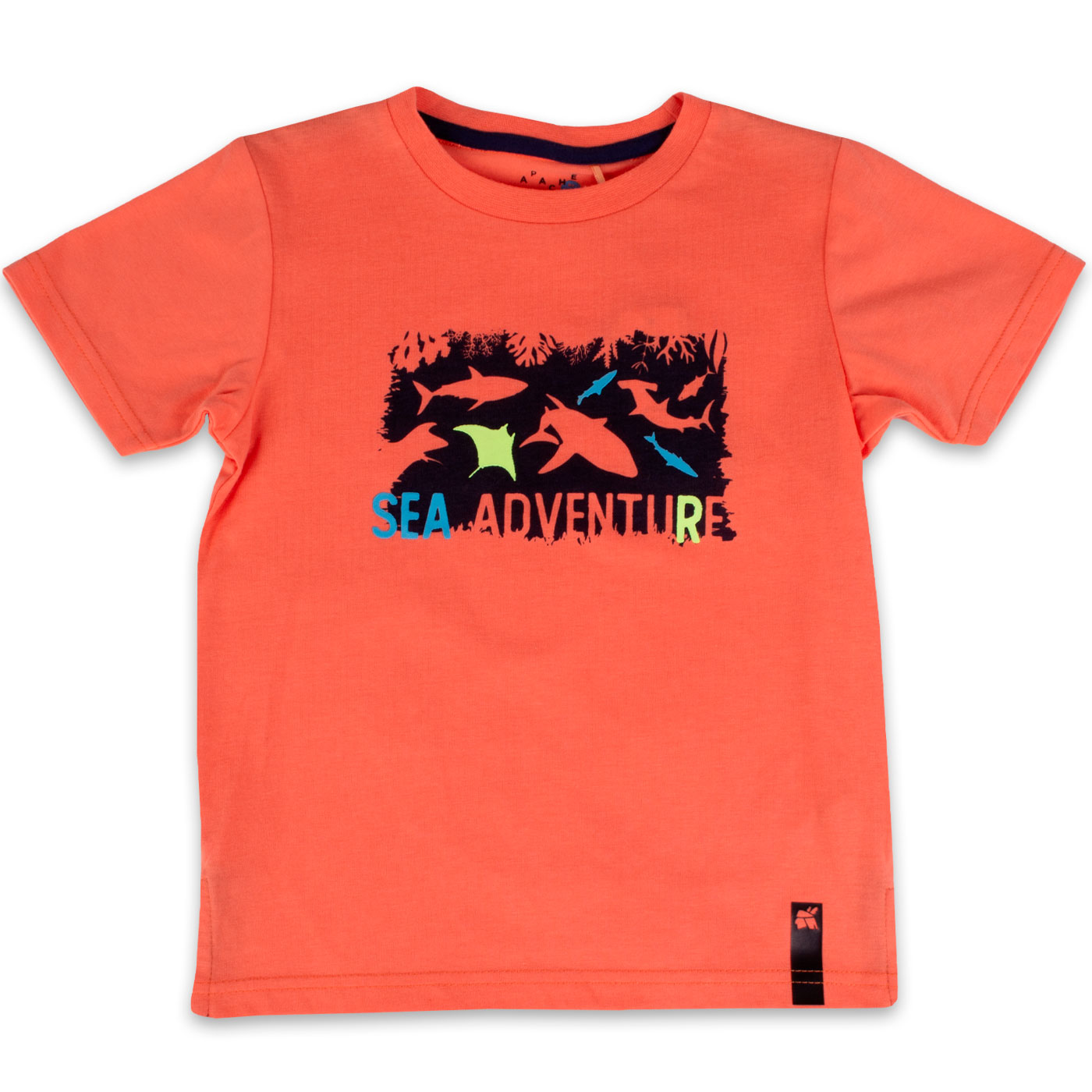 POLERA MANGA CORTA ALGODÓN NIÑO PILLÍN PVY622-23NAR NARANJA - 1