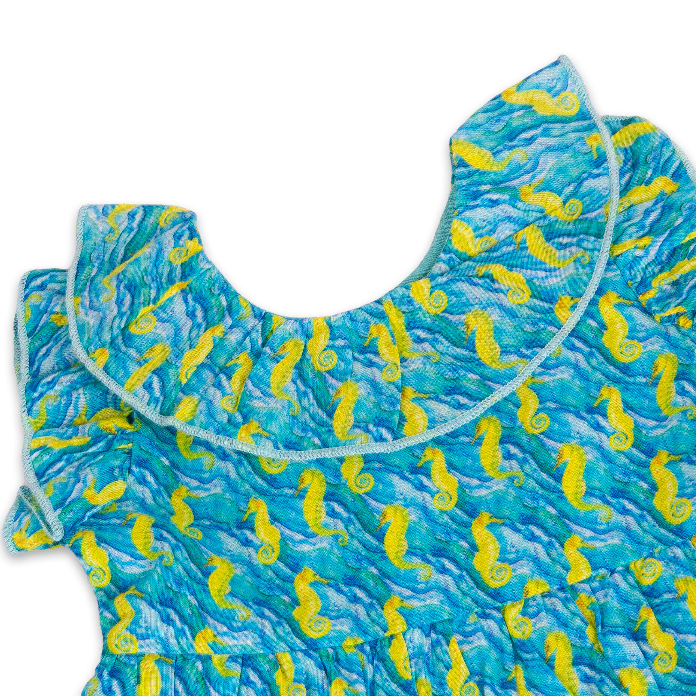 VESTIDO BEBE NIÑA TURQUESA PILLIN - 2