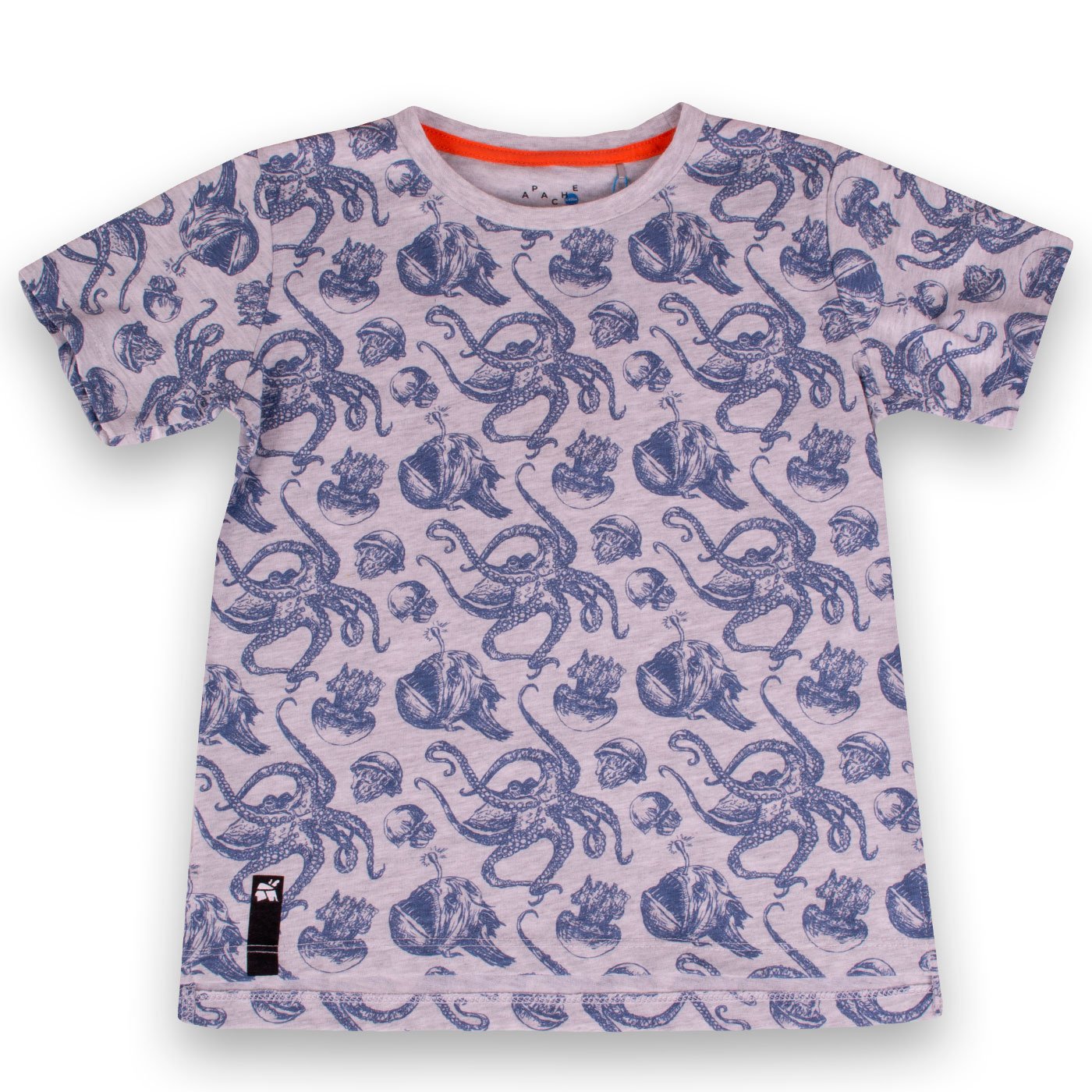 POLERA MANGA CORTA ALGODÓN NIÑO PILLÍN PVY660-23MLG GRIS CLARO - 1