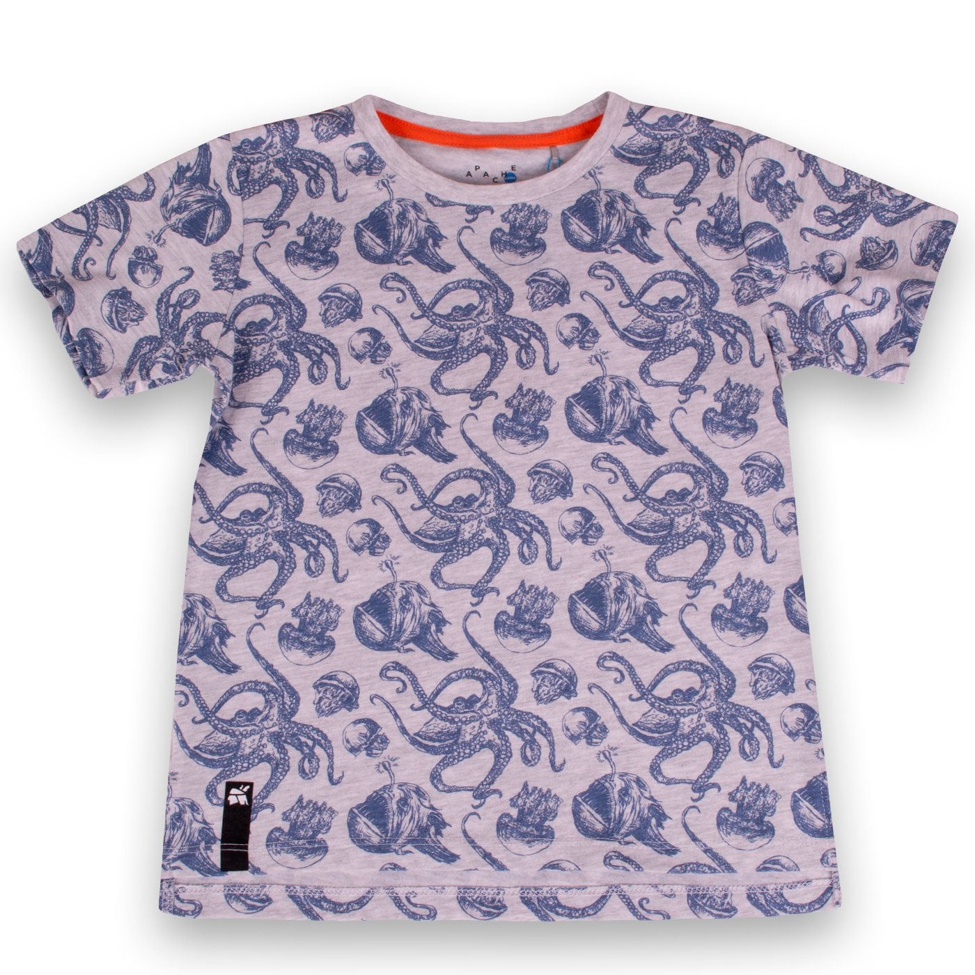 POLERA MANGA CORTA ALGODÓN NIÑO PILLÍN PVY660-23MLG GRIS CLARO - 1