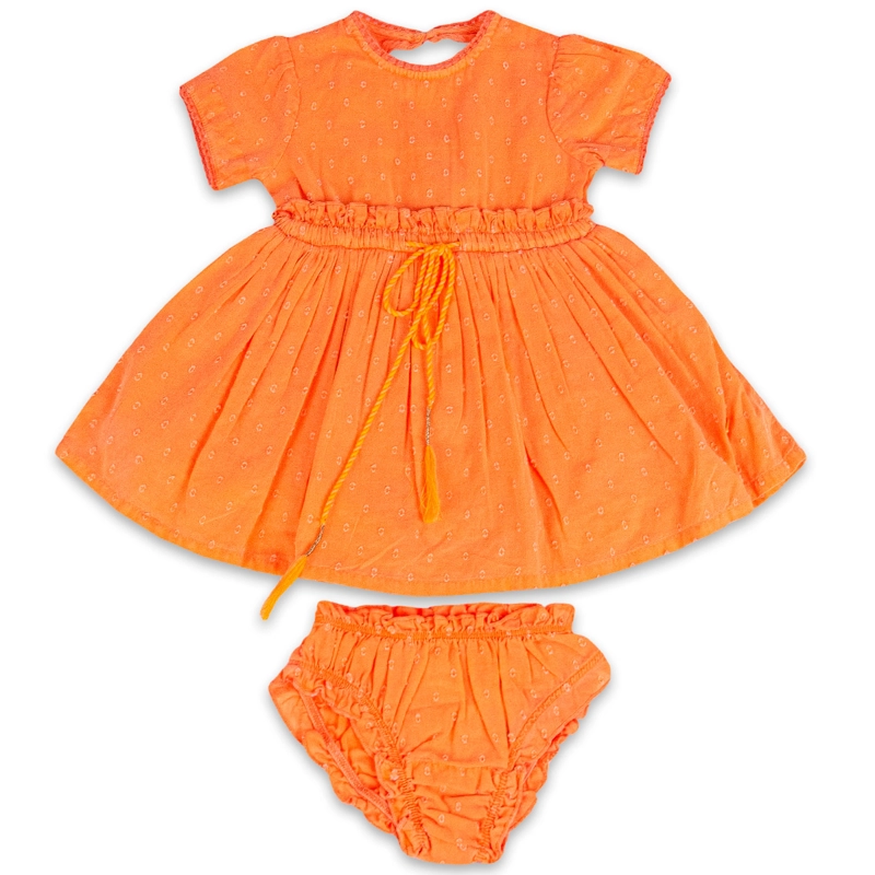 VESTIDO ALGODON NIÑA PILLIN NARANJO PVY810-23NAR BEBE NARANJA - 1