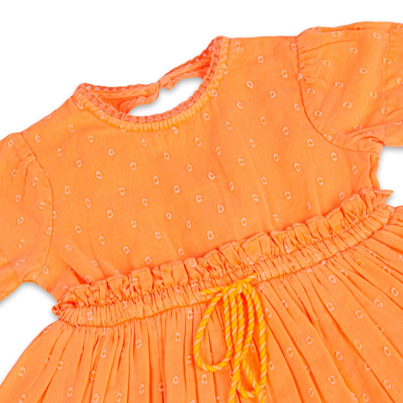 VESTIDO ALGODON NIÑA PILLIN NARANJO PVY810-23NAR BEBE NARANJA - 2