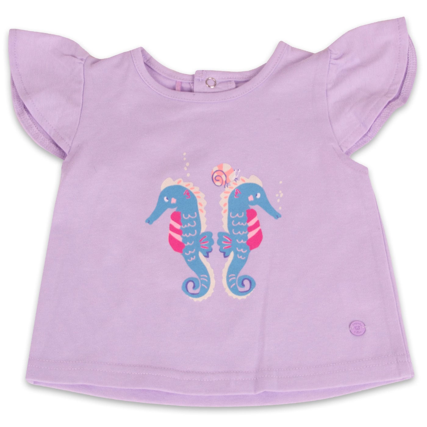 POLERA MANGA CORTA BEBE NIÑA LILA PILLIN - 1