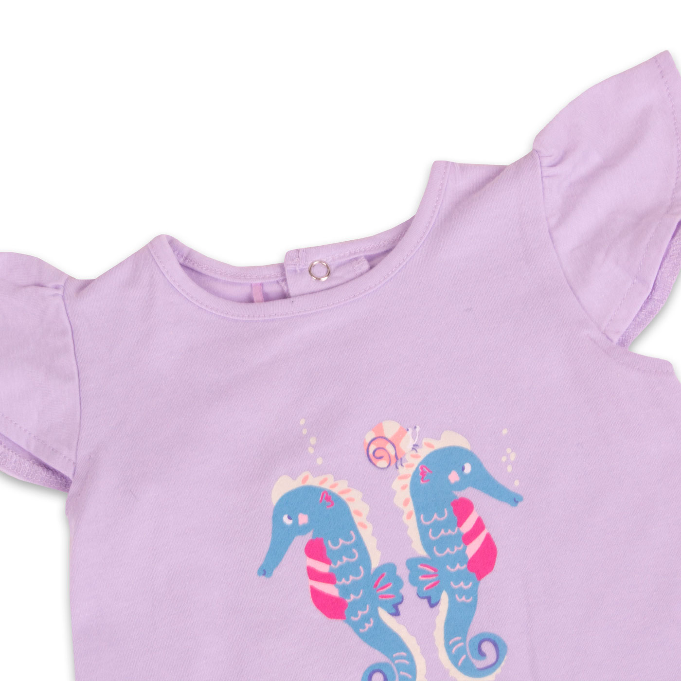 POLERA MANGA CORTA BEBE NIÑA LILA PILLIN - 2