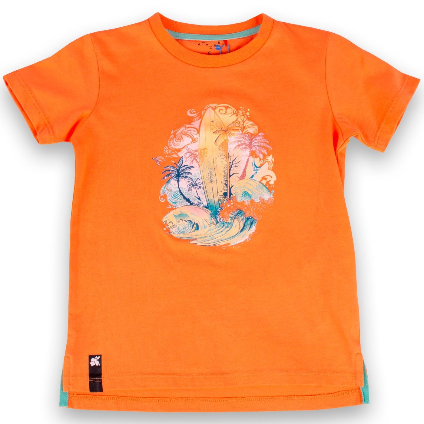 POLERA MANGA CORTA ALGODÓN NIÑO PILLÍN PVY665-23NAR NARANJA - 1