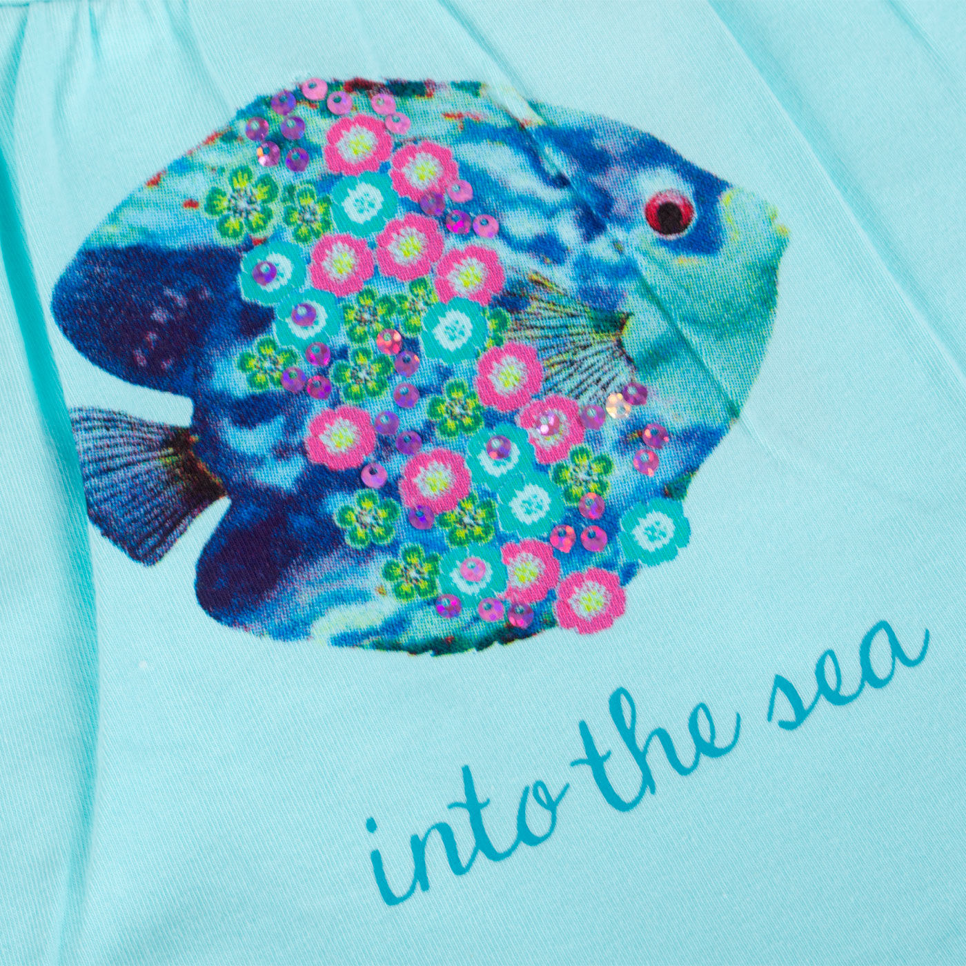POLERA MANGA CORTA ALGODÓN NIÑA PILLÍN PVY633-23AQU BEBE AGUA - 2