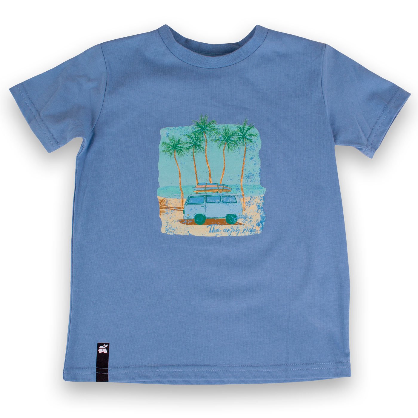 POLERA MANGA CORTA ALGODÓN NIÑO PILLÍN PVY666-23CEL CELESTE - 1