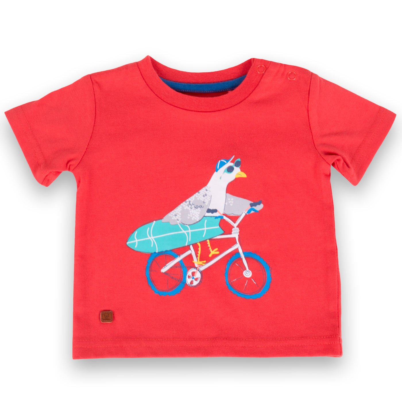 POLERA MANGA CORTA BEBE NIÑO EN COLOR ROJO PILLIN - 1