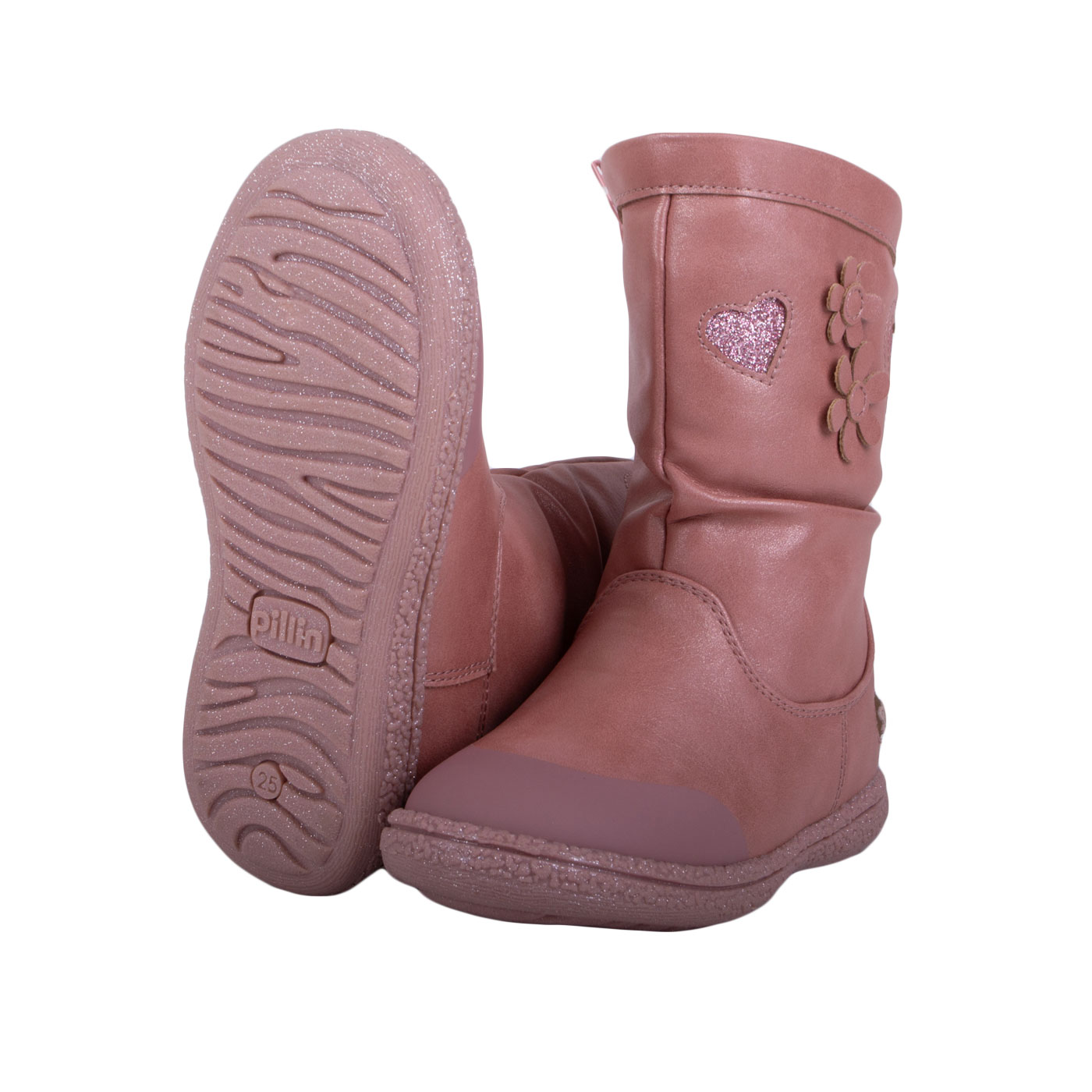 BOTA BEBE NIÑA ROSADO PILLIN - 2