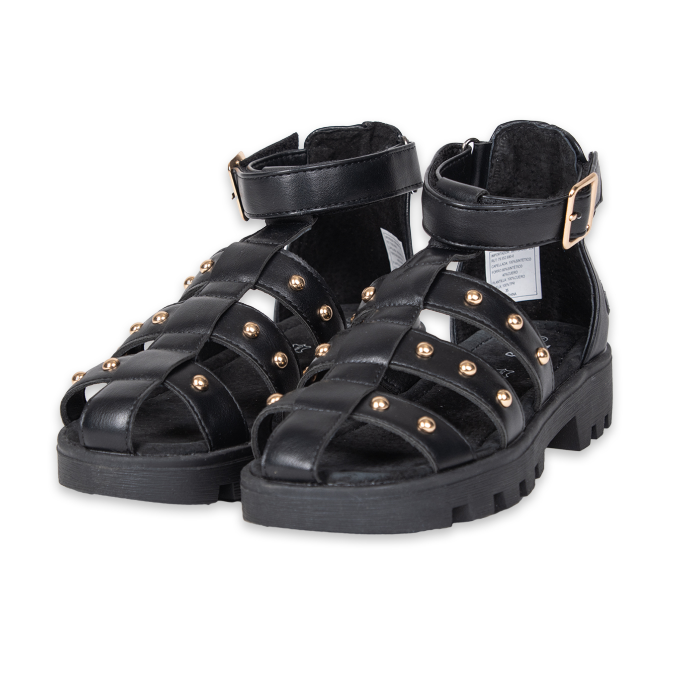 SANDALIAS NIÑA PILLÍN PZA408-24NEG NEGRO - 1