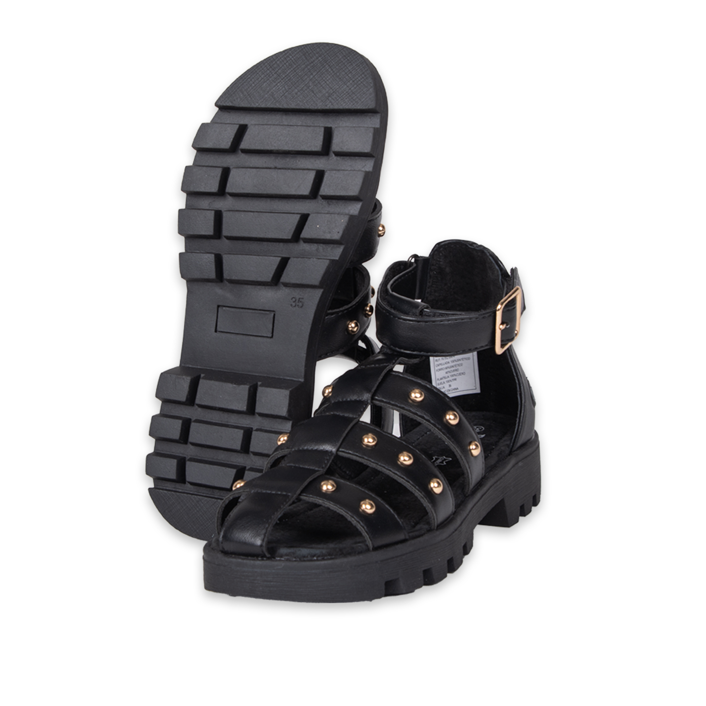 SANDALIAS NIÑA PILLÍN PZA408-24NEG NEGRO - 2