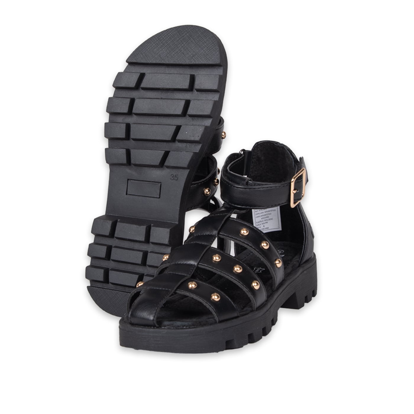 SANDALIAS NIÑA PILLÍN PZA408-24NEG NEGRO - 2
