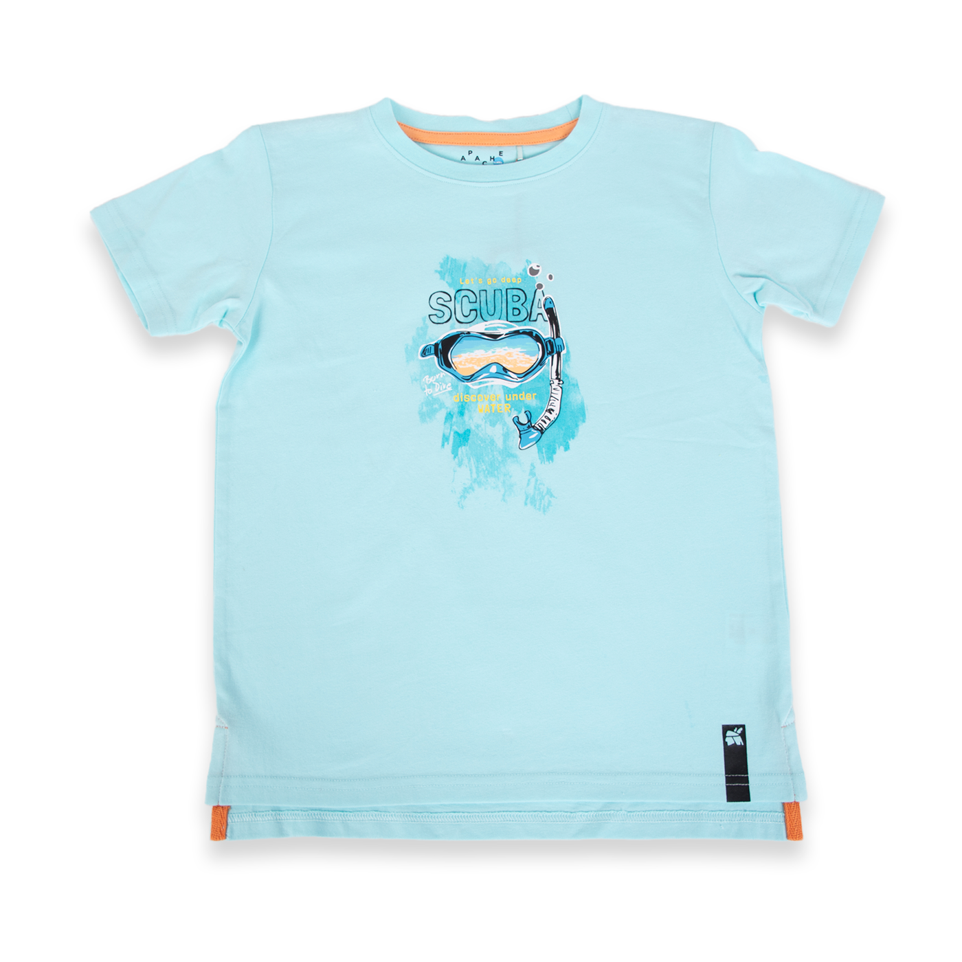 POLERA MANGA CORTA ALGODÓN NIÑO PILLÍN PVA605-24CAL TURQUESA - 1