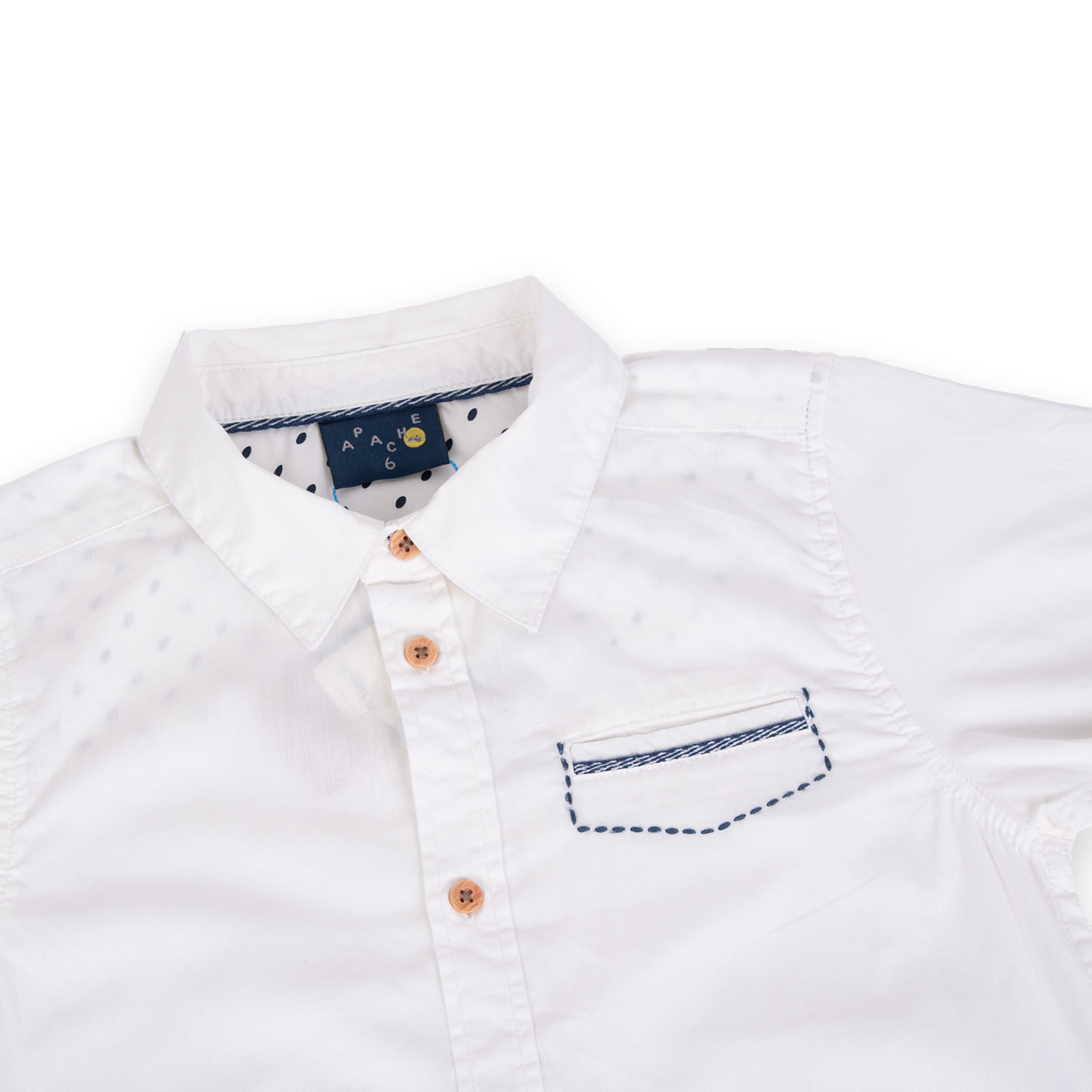 CAMISA MANGA CORTA ALGODÓN NIÑO PILLÍN PVA825-24BCO - 2