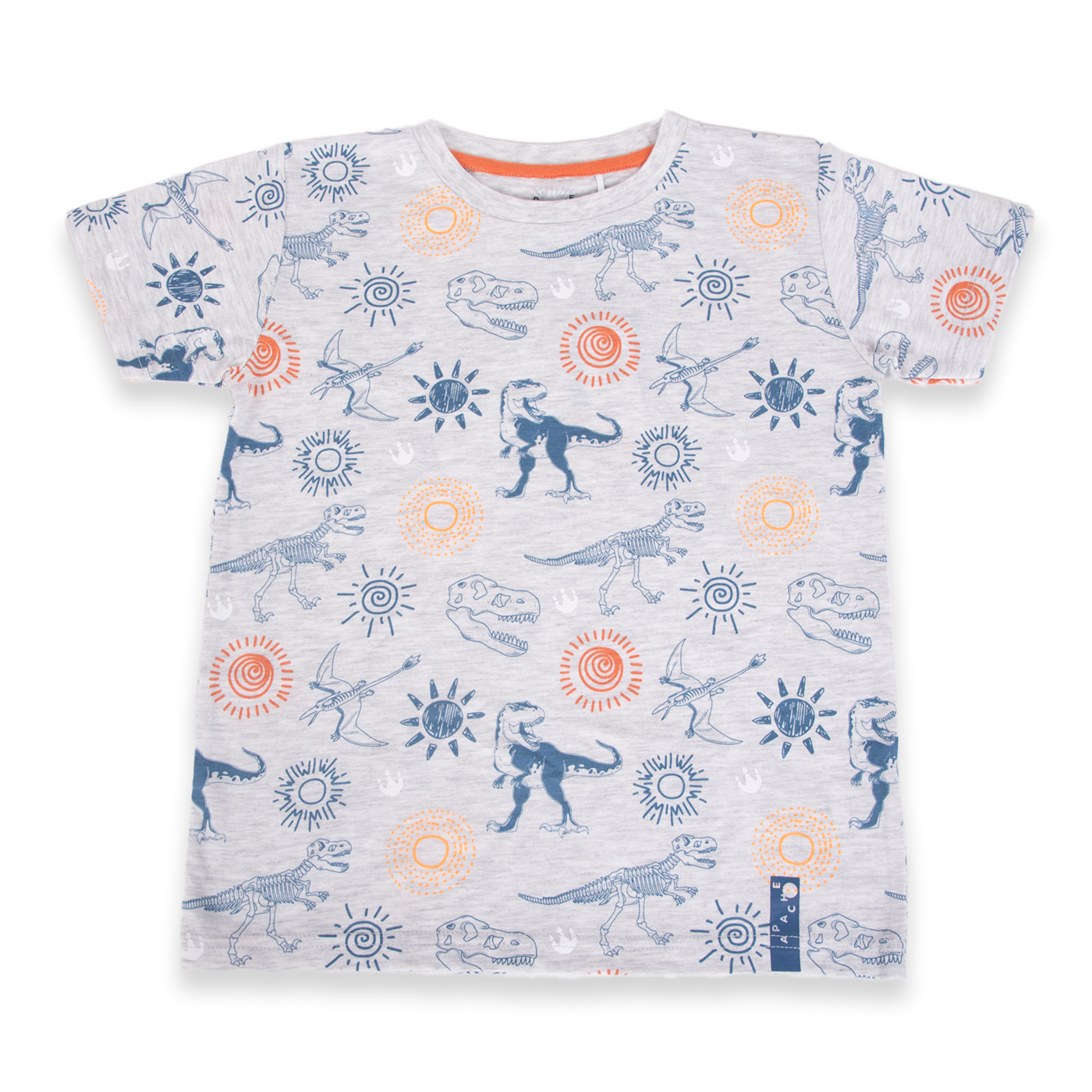 POLERA MANGA CORTA ALGODÓN NIÑO PILLÍN PVA640-24MLG GRIS CLARO - 1