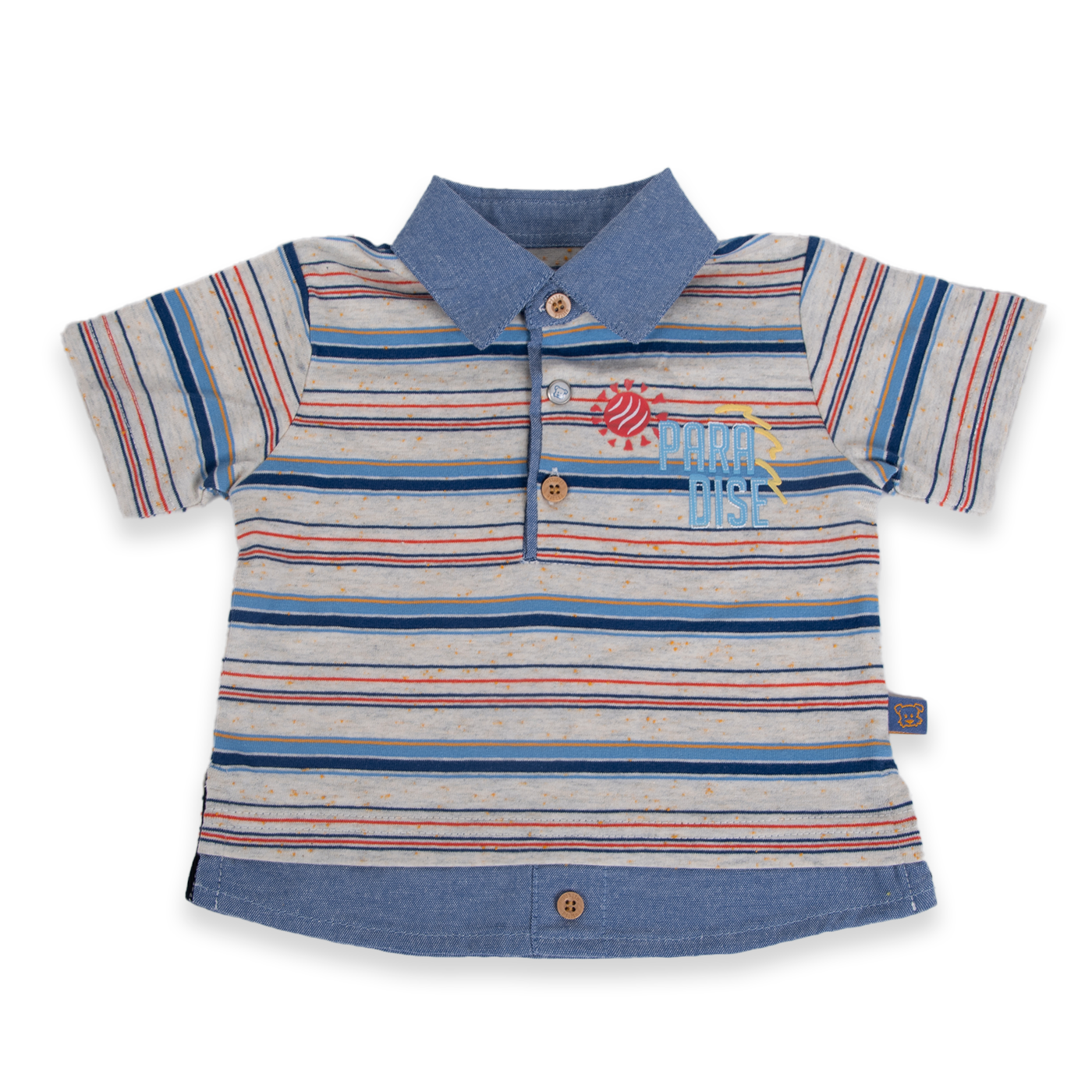 POLERA MANGA CORTA ALGODÓN NIÑO PILLÍN PVA628-24VER BEBÉ VERDE - 1